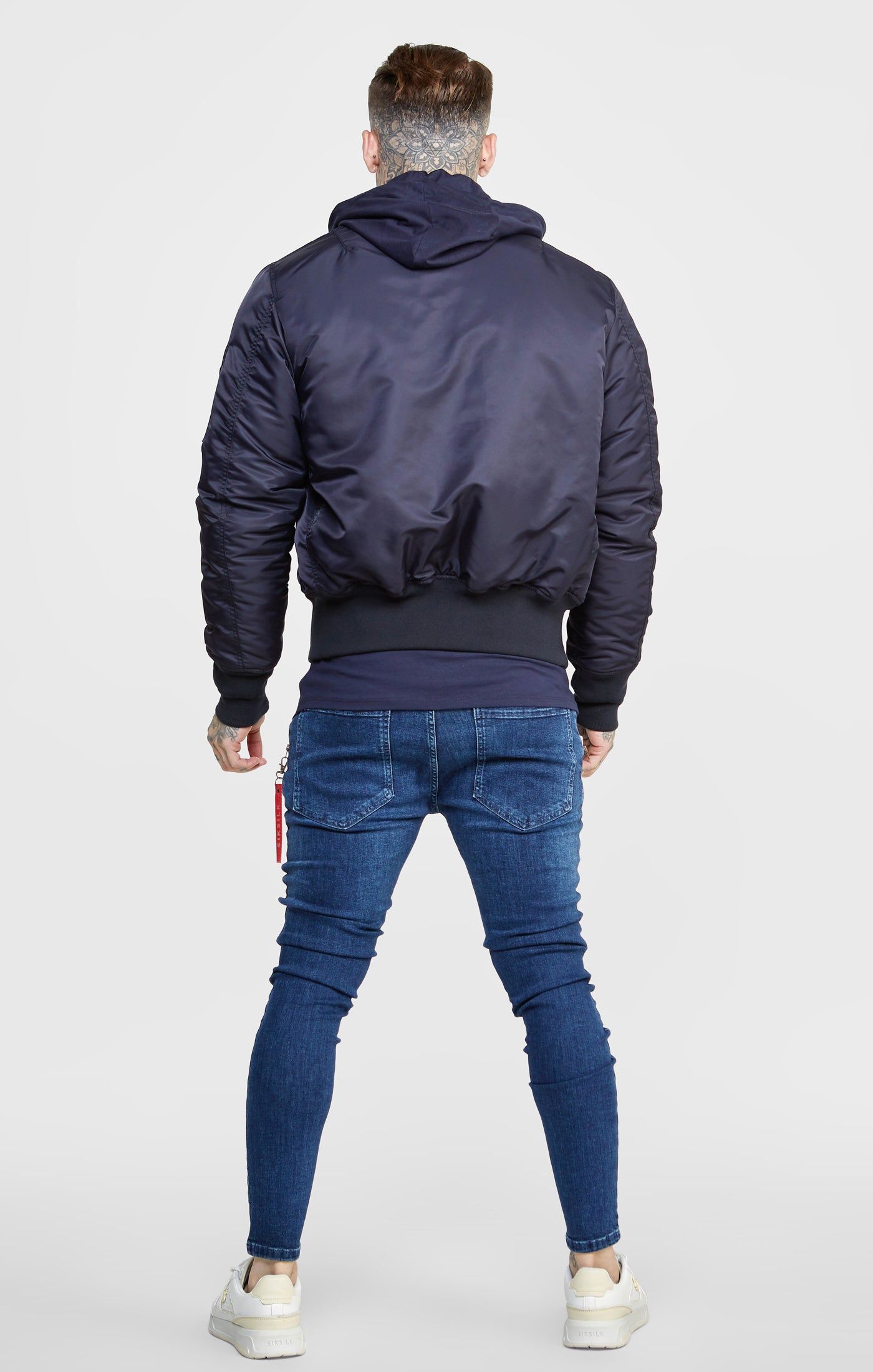 Navy Flight Bomber Jacket sold by Siksilk product image thumbnail 5
