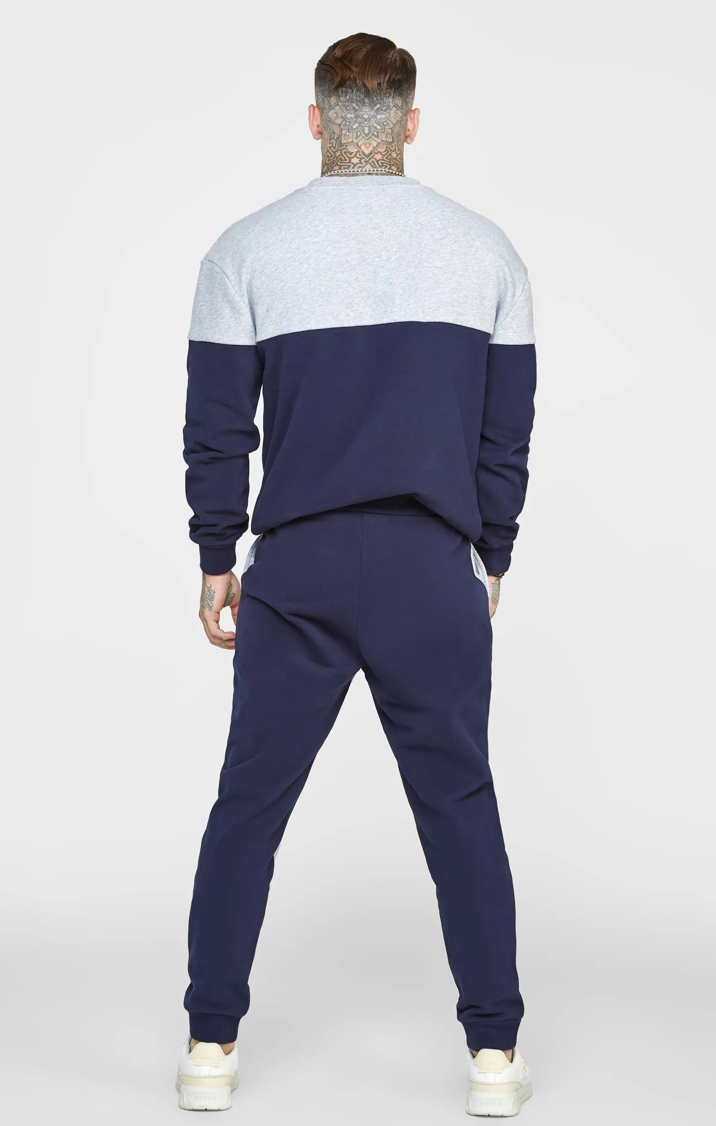 Navy Cut And Sew Oversized Sweat sold by Siksilk product image thumbnail 5