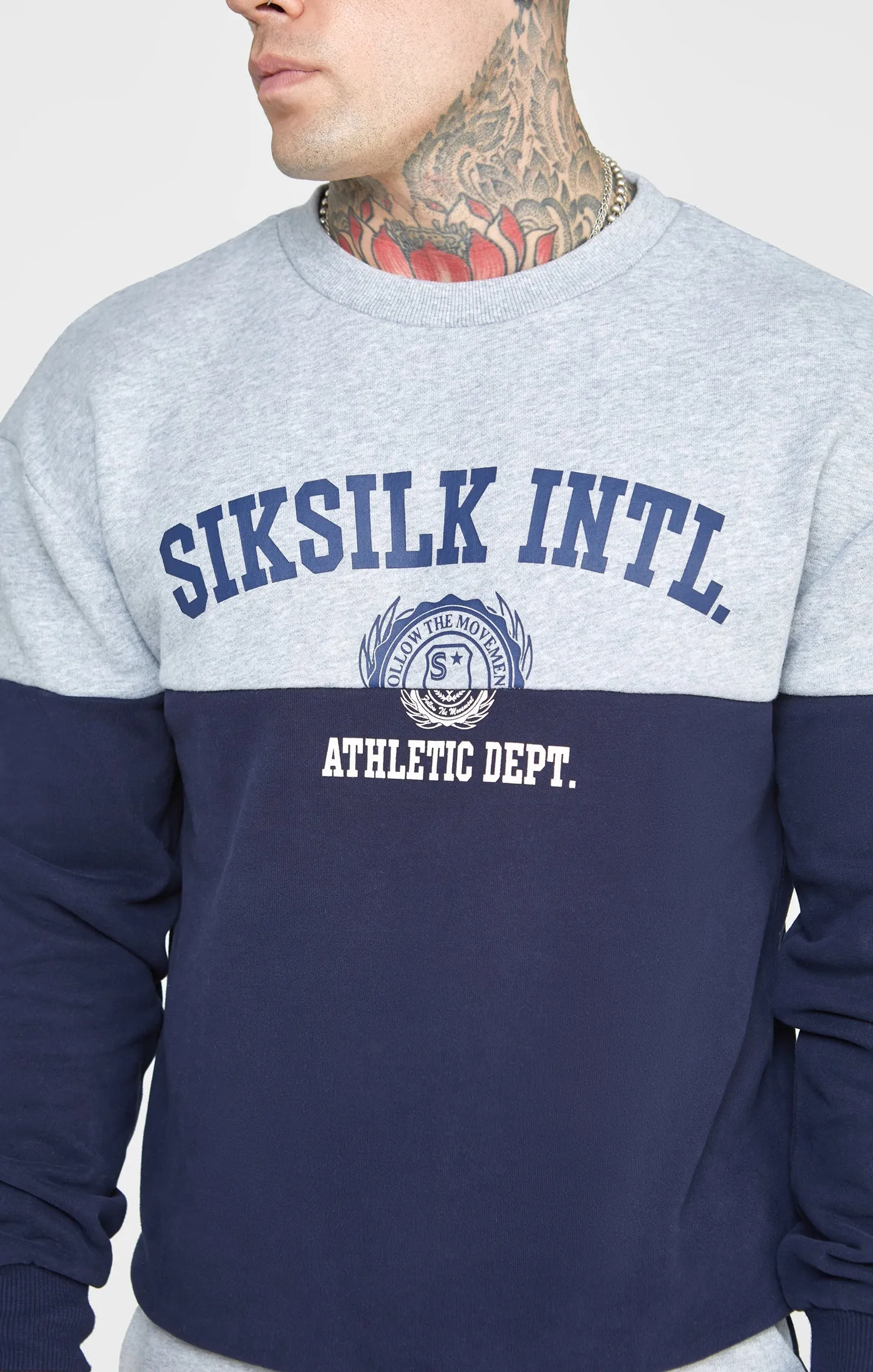 Navy Cut And Sew Oversized Sweat sold by Siksilk product image thumbnail 2