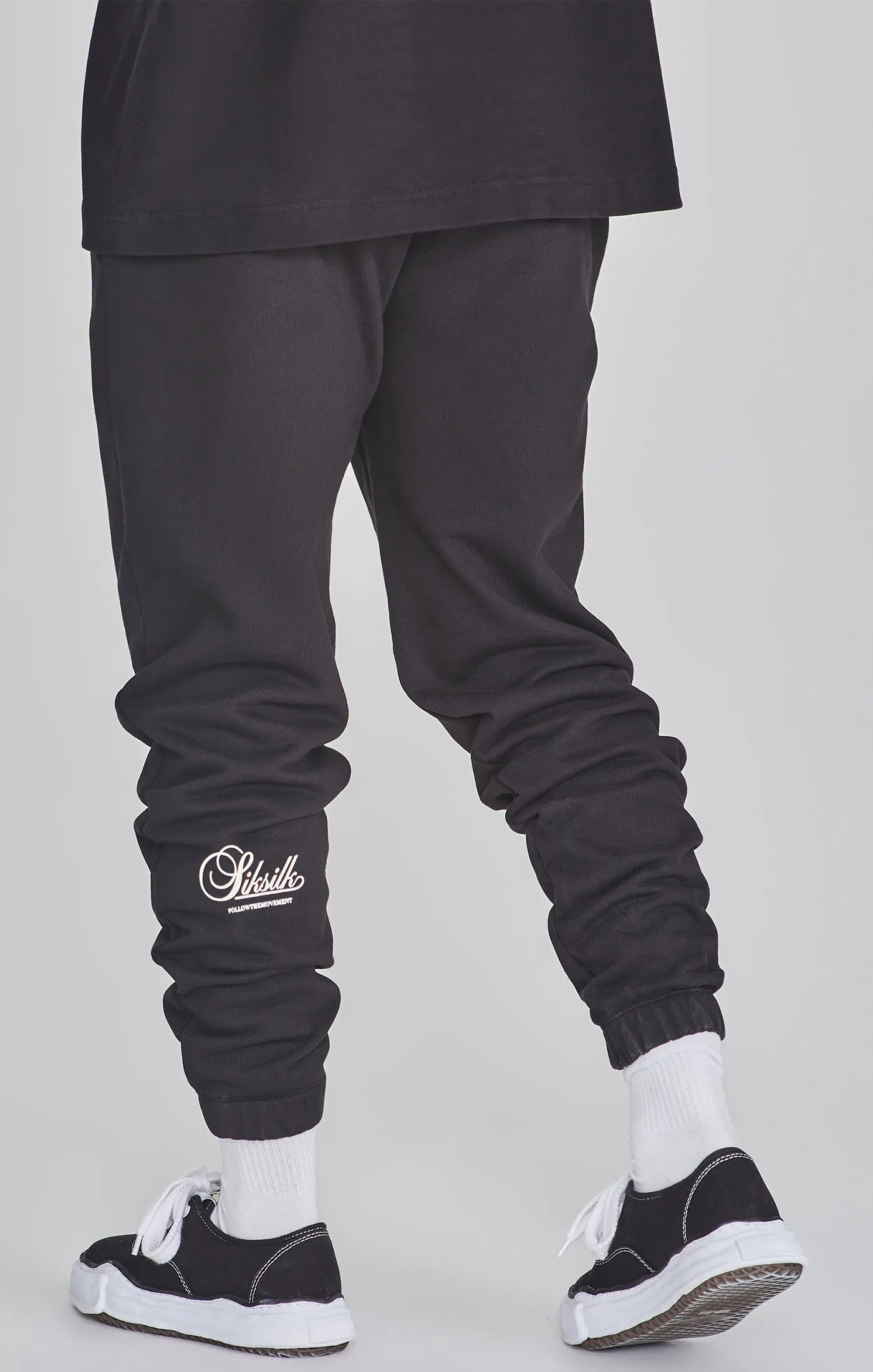 Black Relaxed Fit Joggers sold by Siksilk