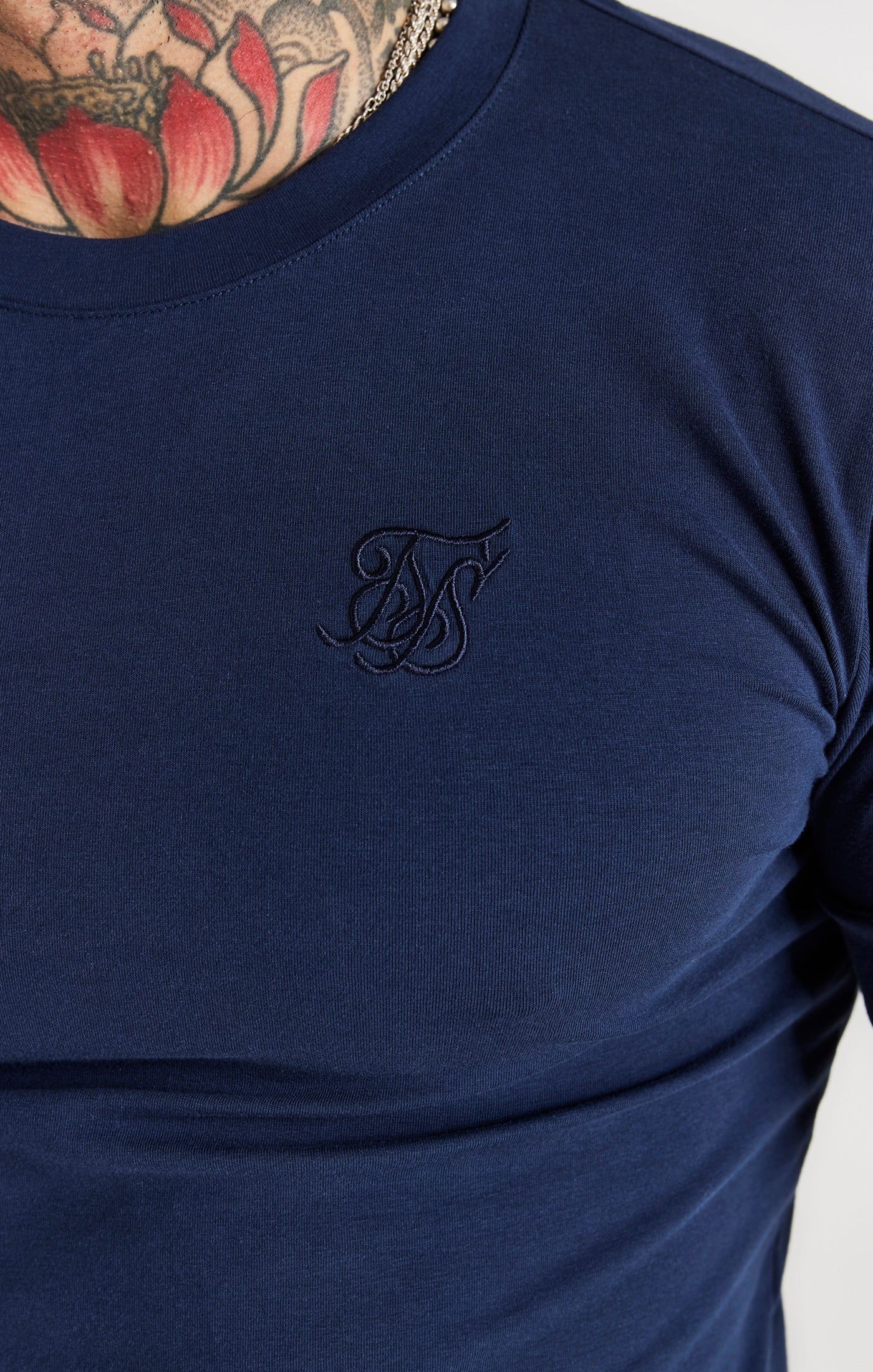 Navy Smart Muscle Fit T-Shirt sold by Siksilk