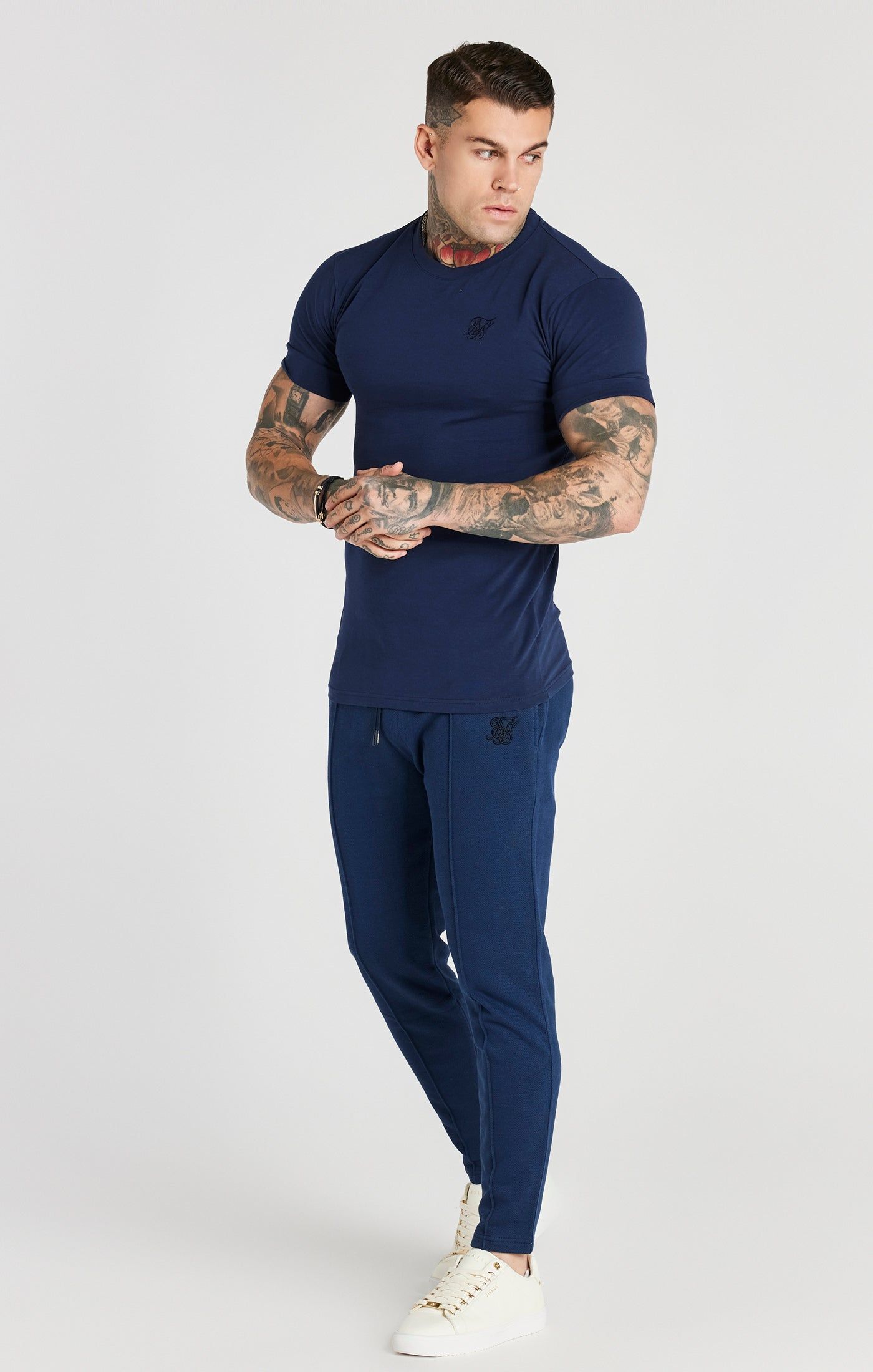 Navy Smart Muscle Fit T-Shirt sold by Siksilk product image thumbnail 2