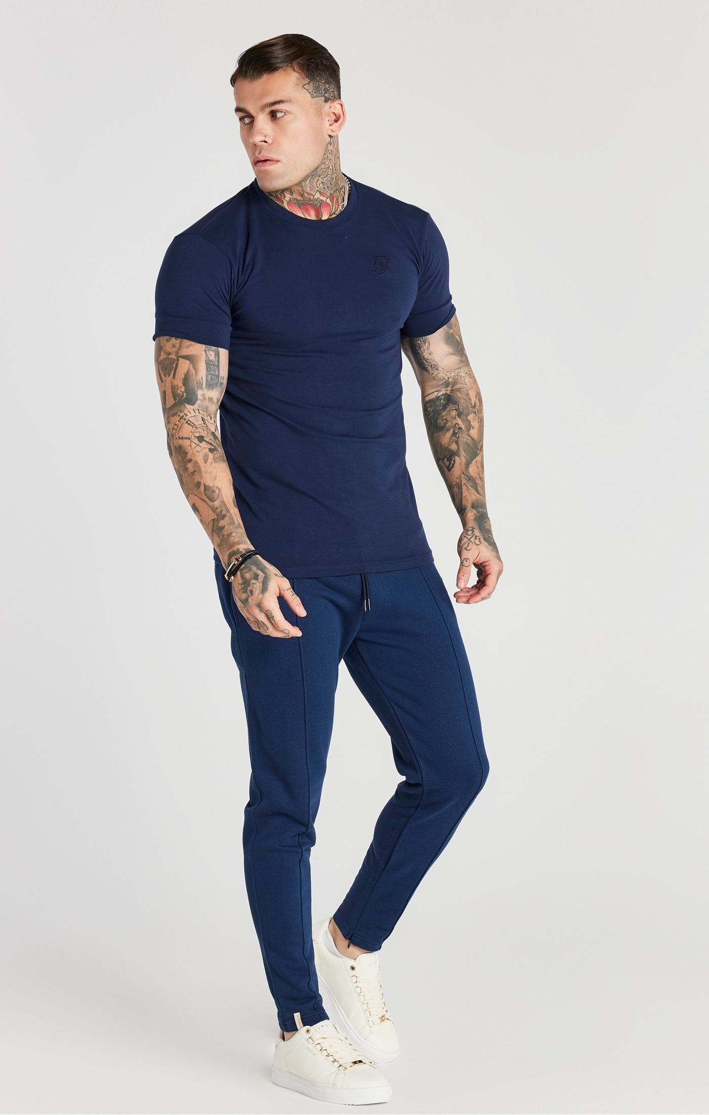 Navy Smart Muscle Fit T-Shirt sold by Siksilk product image thumbnail 3
