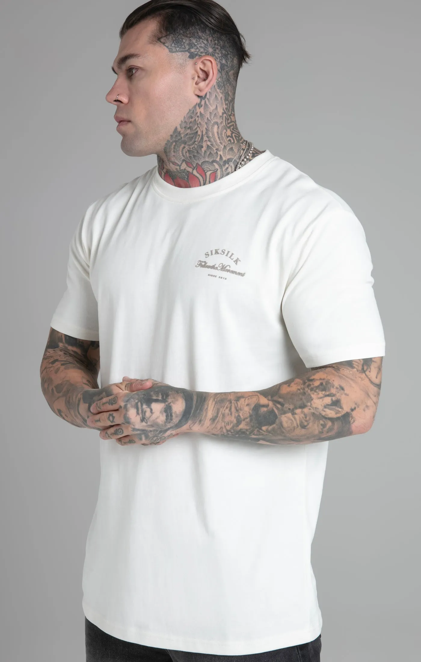 Ecru Relaxed Fit T-Shirt sold by Siksilk