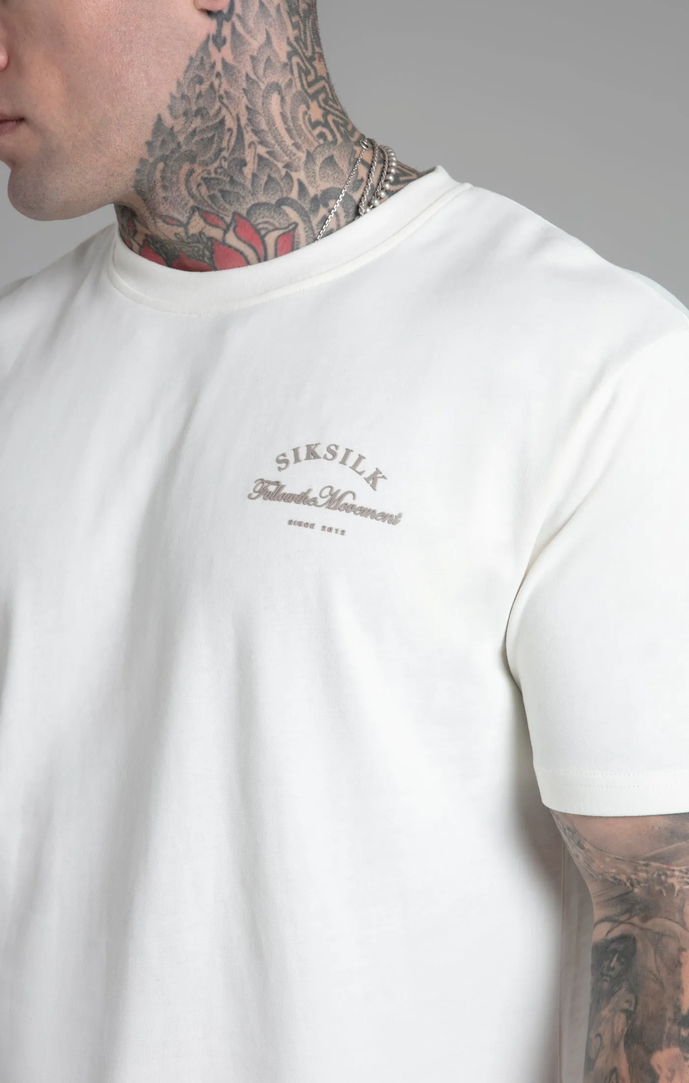 Ecru Relaxed Fit T-Shirt sold by Siksilk product image thumbnail 3