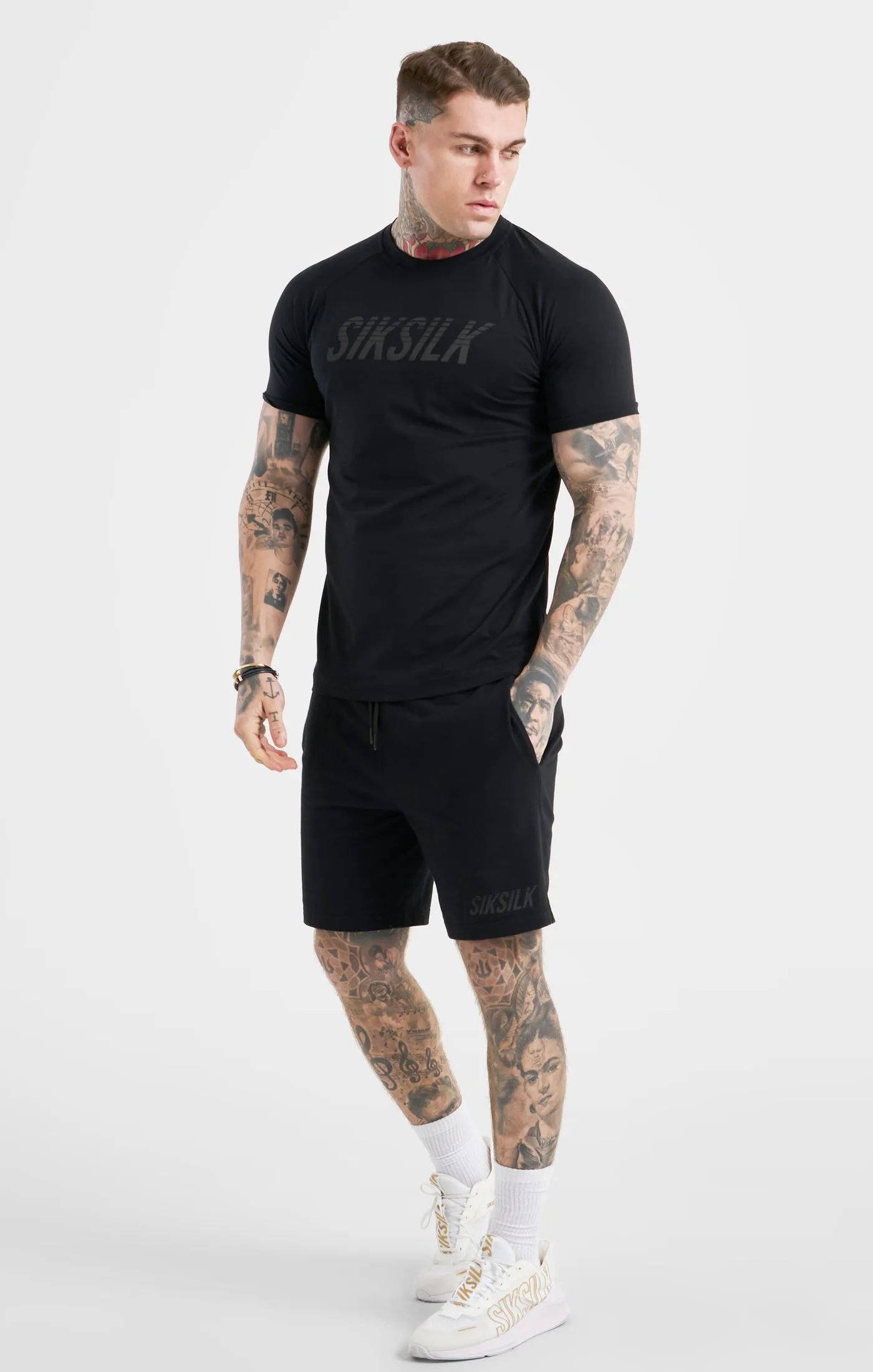 Black Sports Short Sleeve T-Shirt sold by Siksilk product image thumbnail 4