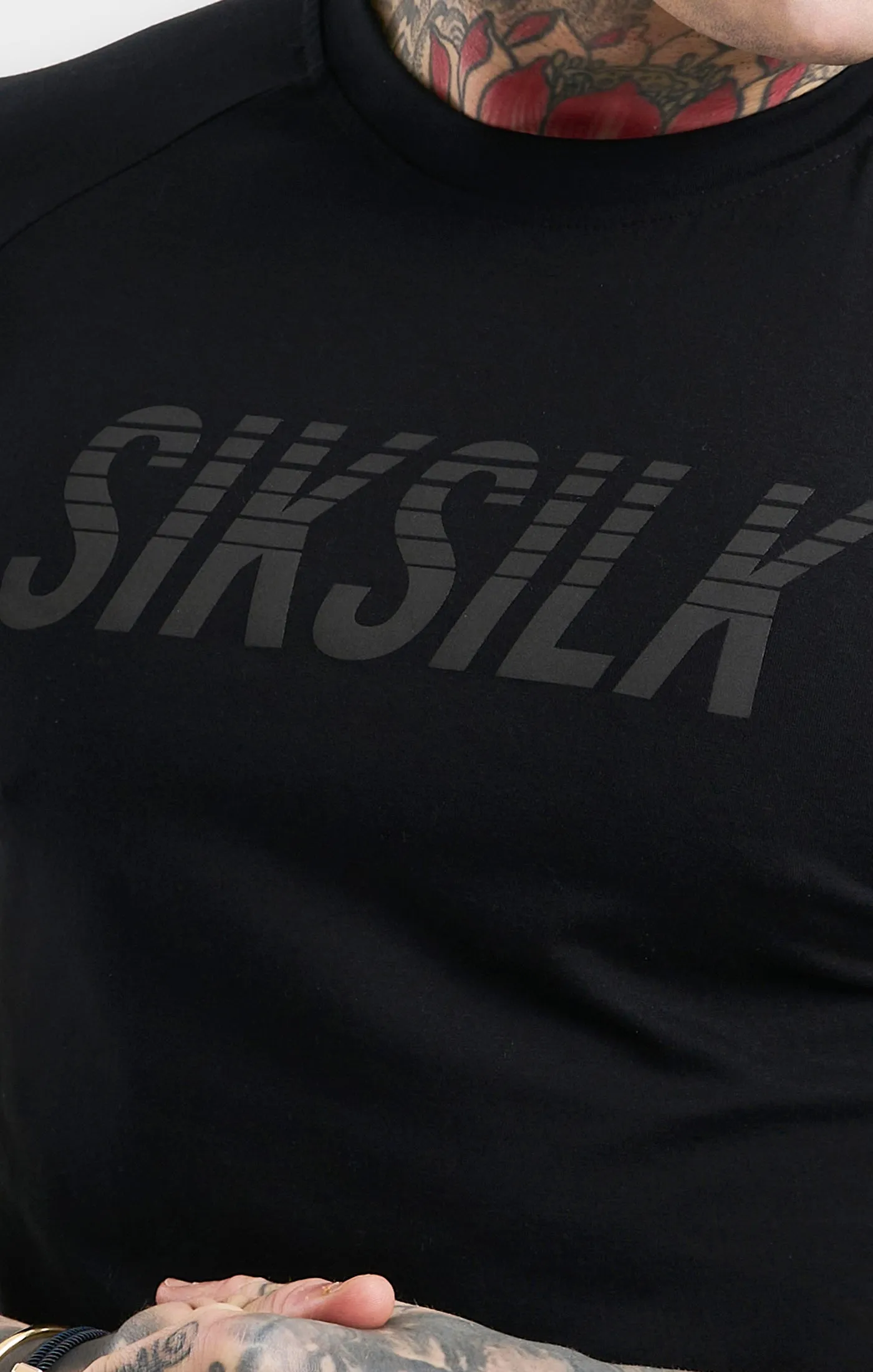 Black Sports Short Sleeve T-Shirt sold by Siksilk product image thumbnail 2
