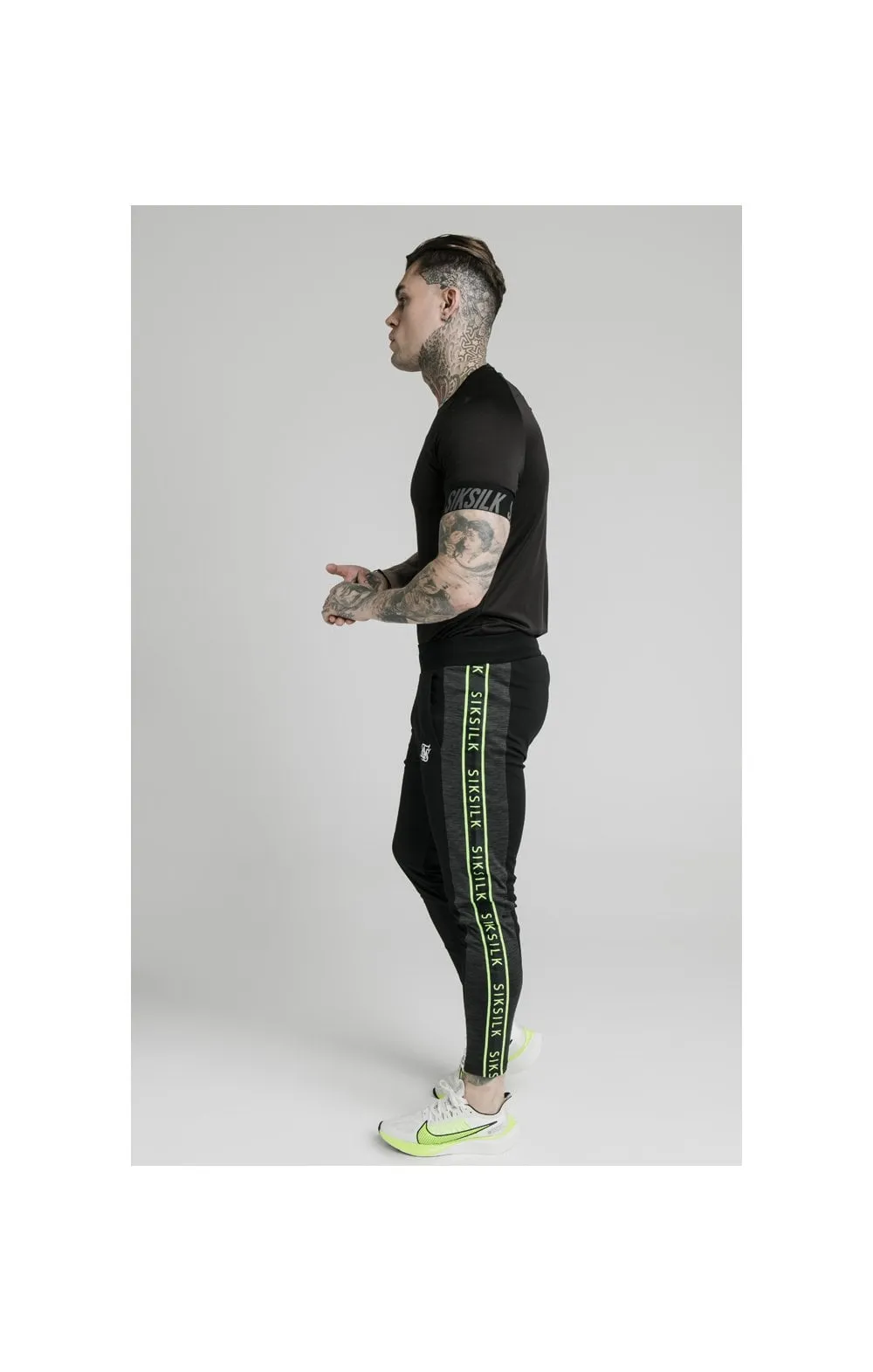 SikSilk Hyper Tape Track Pants - Black & Neon Fluro sold by Siksilk product image thumbnail 4