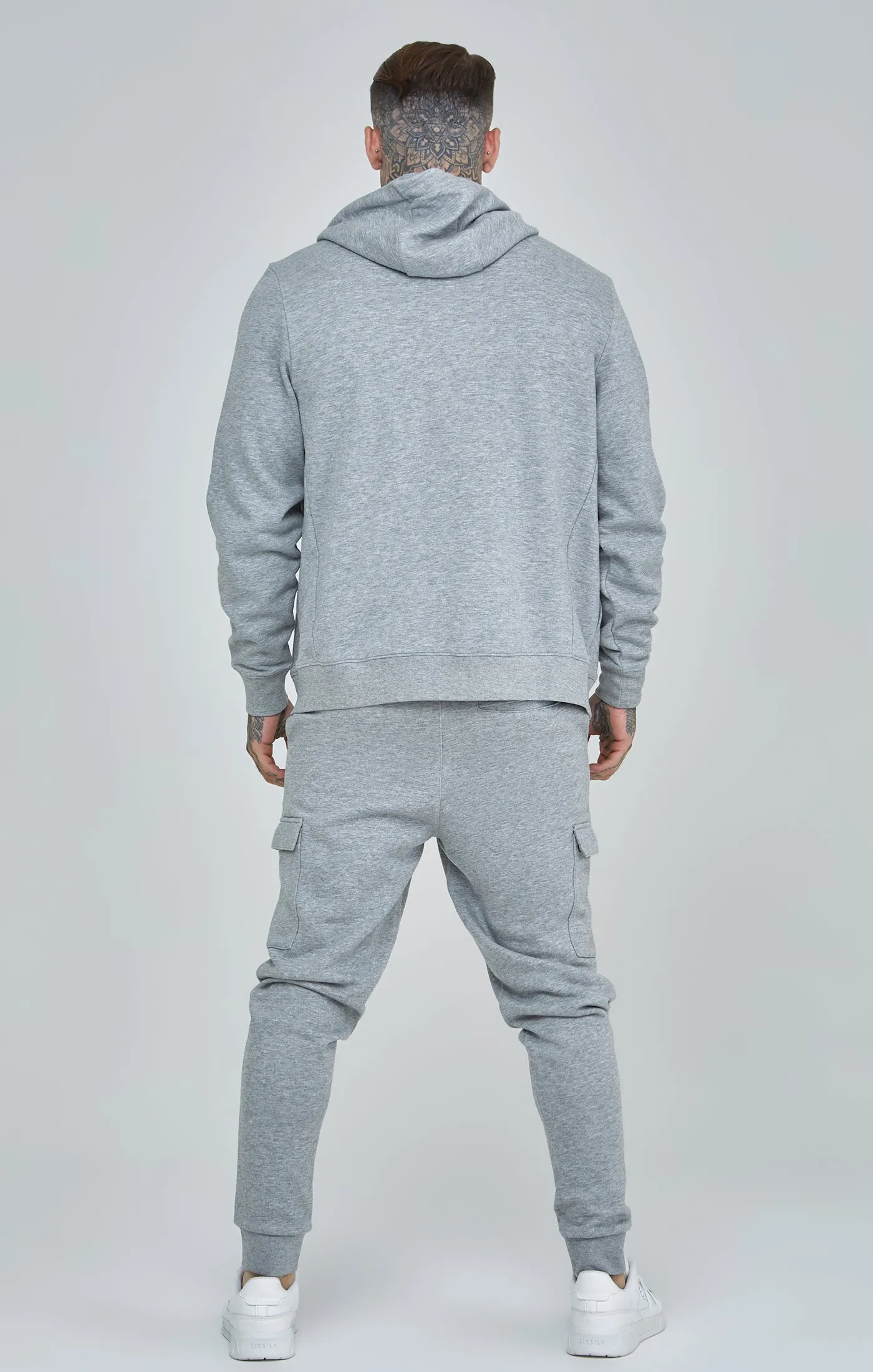Grey Marl Essential Cargo Joggers sold by Siksilk product image thumbnail 5