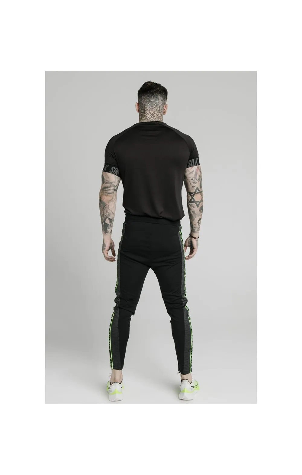 SikSilk Hyper Tape Track Pants - Black & Neon Fluro sold by Siksilk product image thumbnail 5