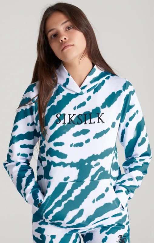 Girls White Tie Dye Hoodie sold by Siksilk