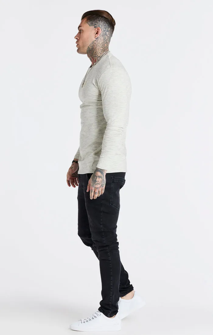 Snow Marl Muscle Fit T-Shirt sold by Siksilk product image thumbnail 5