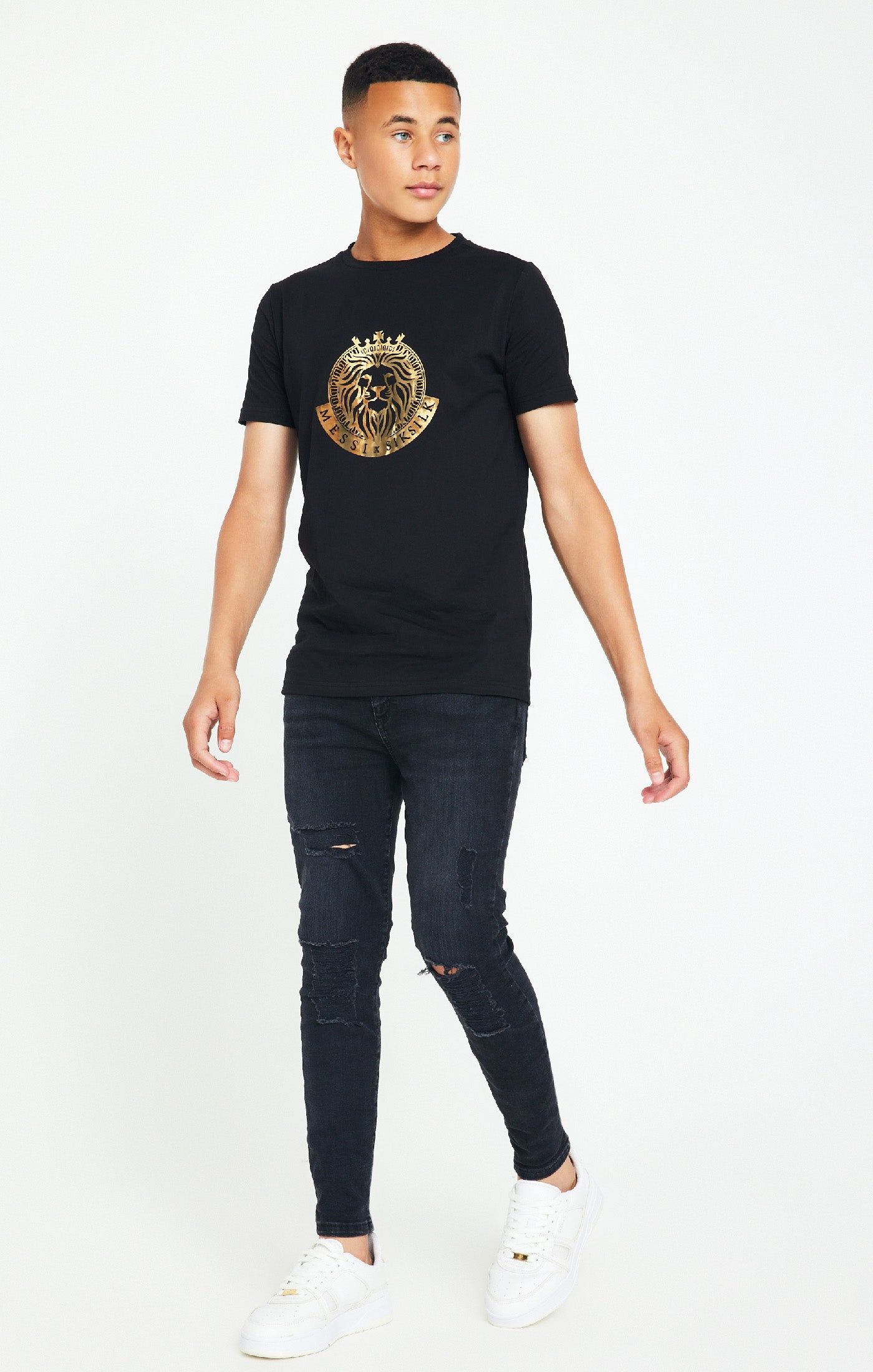 Boys Messi x SikSilk Black Graphic T-Shirt sold by Siksilk product image thumbnail 3