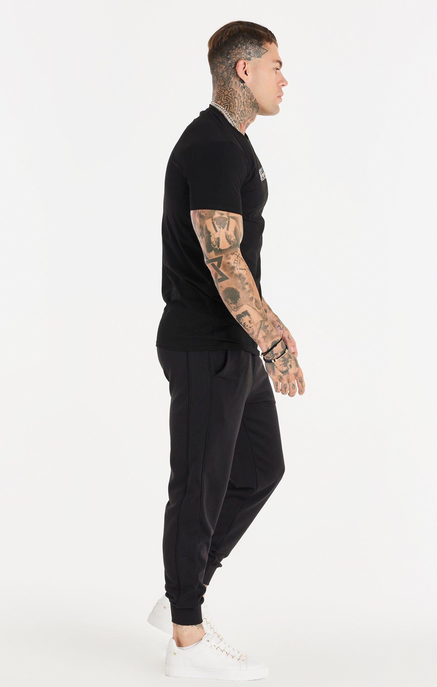 SikSilk Oversized Dual Script Logo Tee - Black sold by Siksilk product image thumbnail 4