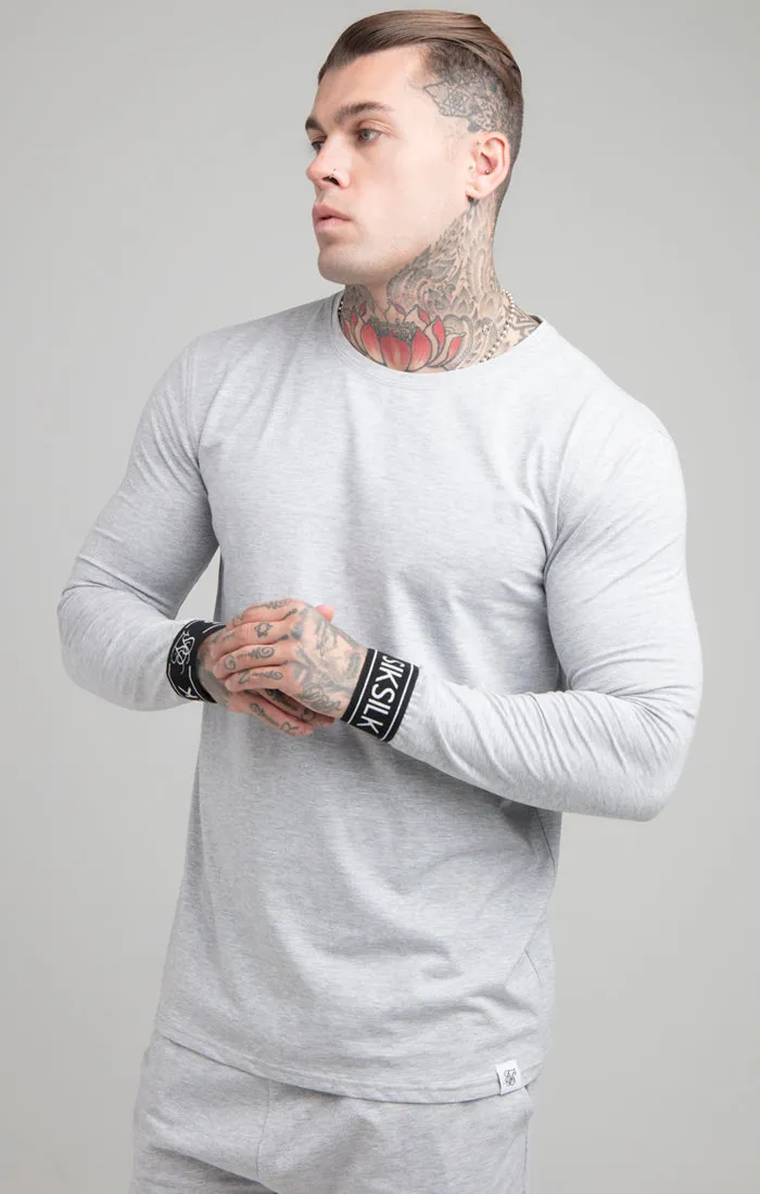 Grey Marl Long Sleeve T-Shirt sold by Siksilk