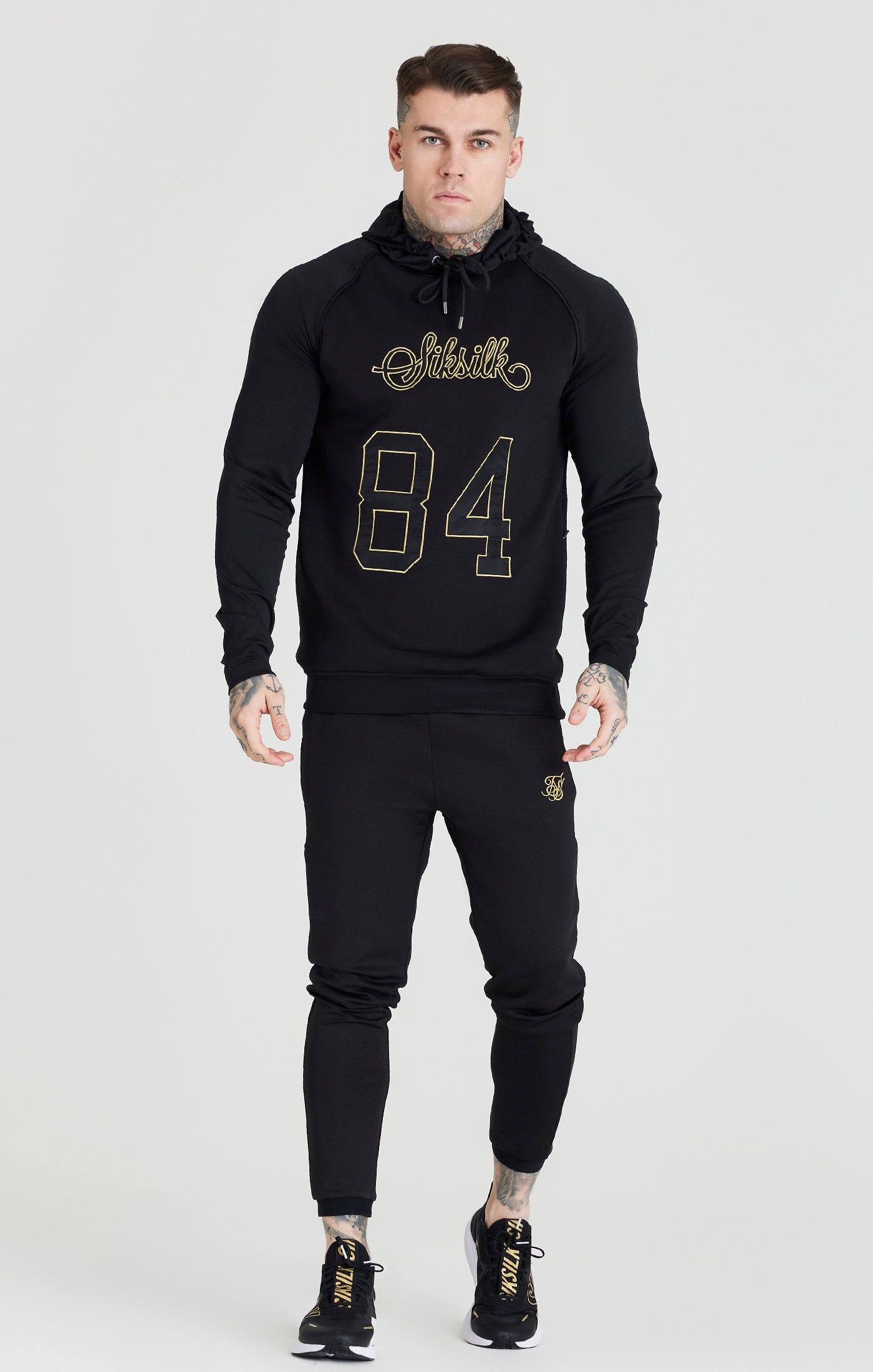 Black Overhead Retro Sports Hoodie sold by Siksilk product image thumbnail 3