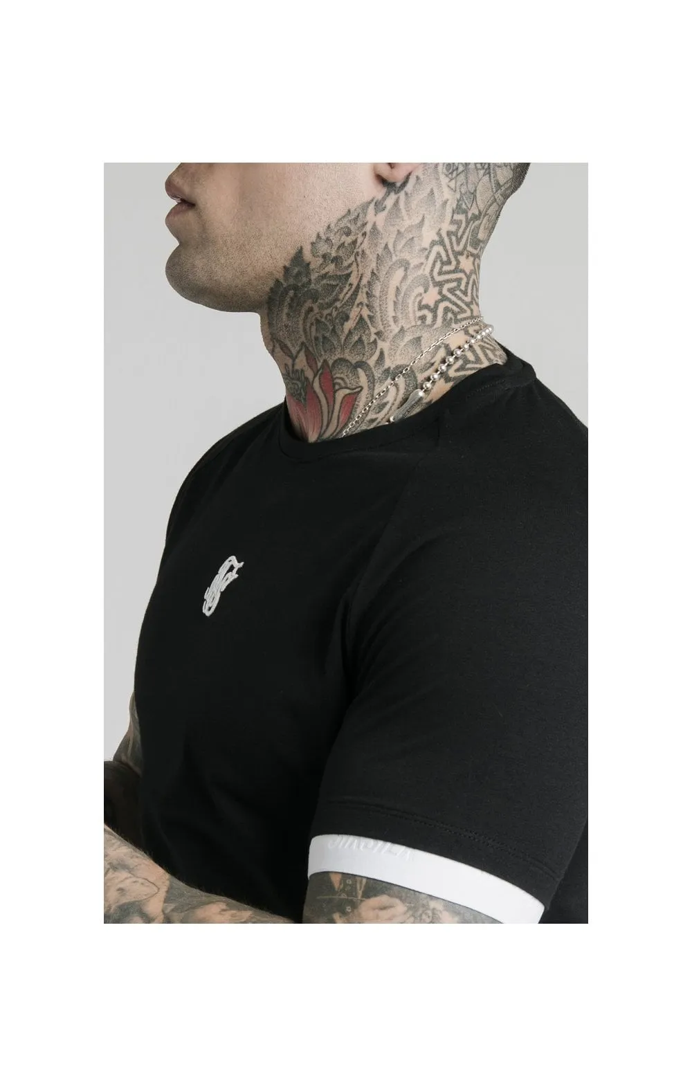 SikSilk S/S Fade Piping Tech Tee - Black & Fluro sold by Siksilk product image thumbnail 3