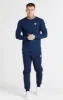 Navy Essential Long Sleeve Muscle Fit T-Shirt sold by Siksilk