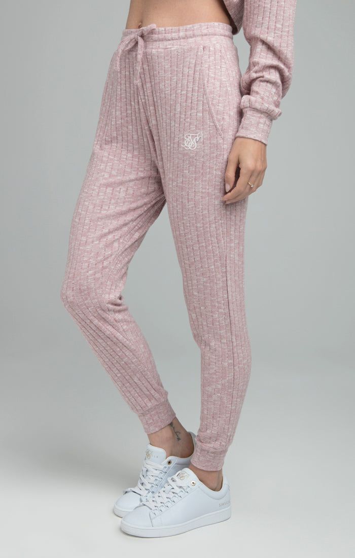 SikSilk Rib Lounge Pants - Pink sold by Siksilk