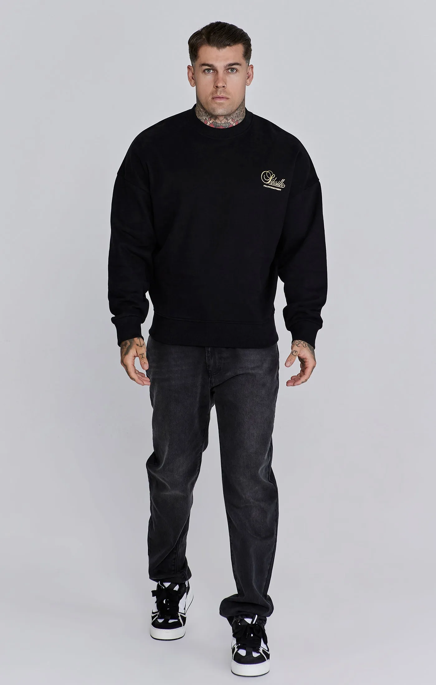 Black Graphic Sweater sold by Siksilk product image thumbnail 2