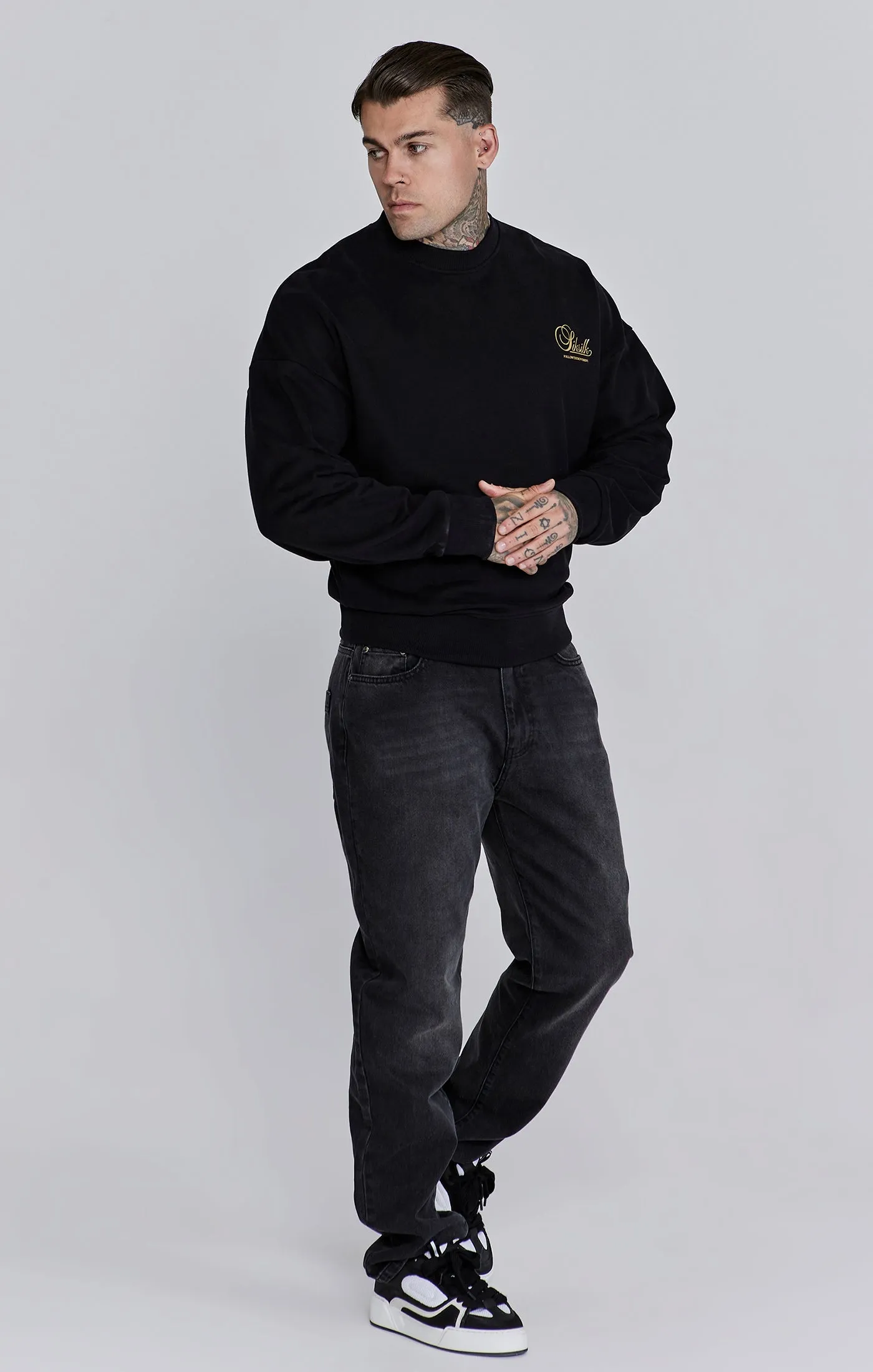 Black Graphic Sweater sold by Siksilk product image thumbnail 4