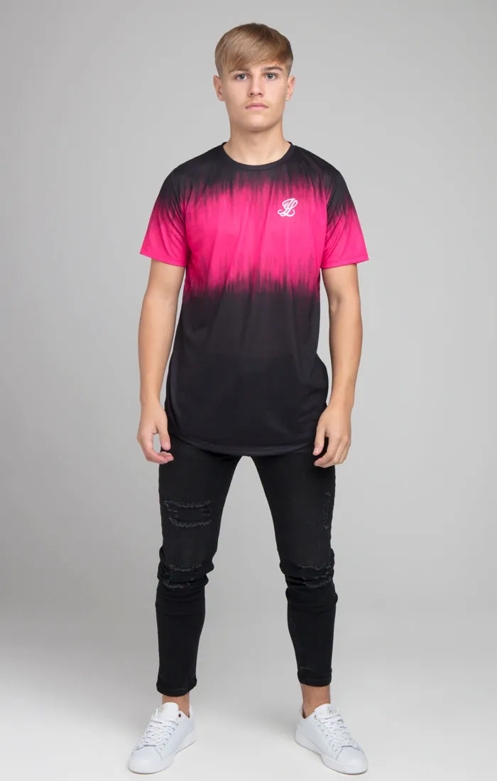 Illusive London Tie Dye Fade Tee - Black & Pink sold by Siksilk product image thumbnail 3