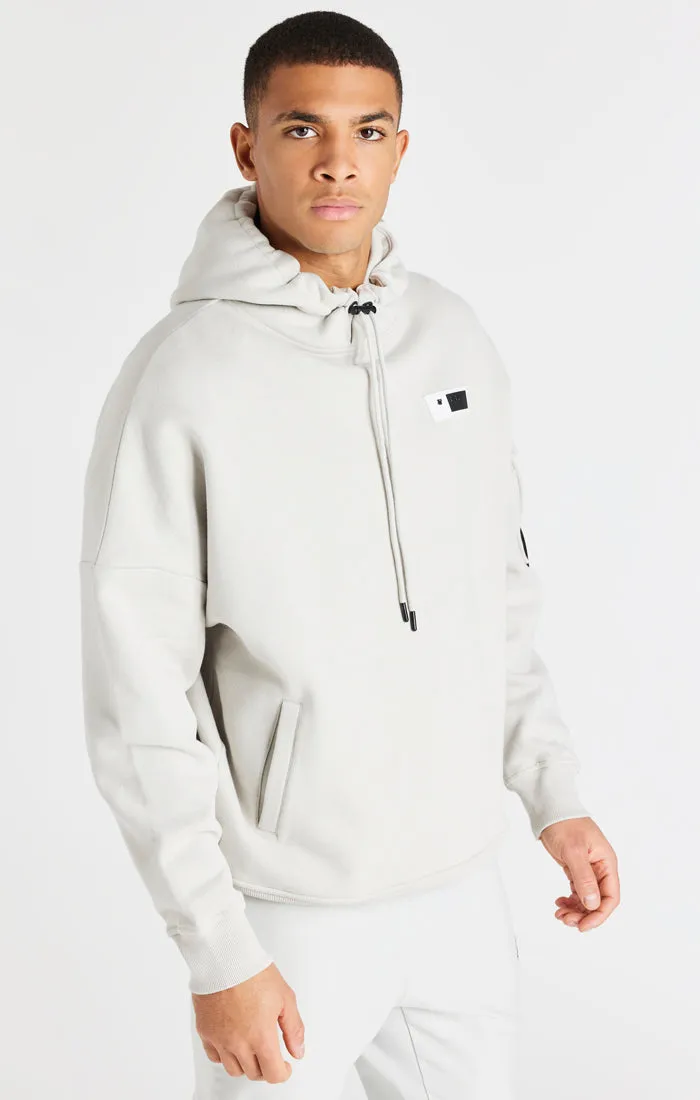 Grey Toggle Cord Oversized Hoodie sold by Siksilk product image thumbnail 2