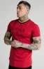 SikSilk Straight Hem Gym Tee – Red,Gold & Black sold by Siksilk