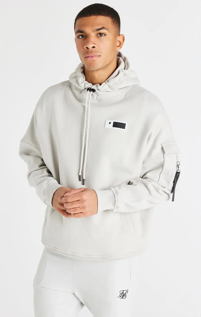Grey Toggle Cord Oversized Hoodie sold by Siksilk product image thumbnail 3