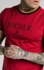SikSilk Straight Hem Gym Tee – Red,Gold & Black sold by Siksilk