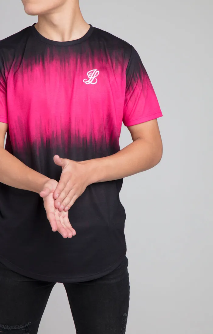 Illusive London Tie Dye Fade Tee - Black & Pink sold by Siksilk product image thumbnail 2