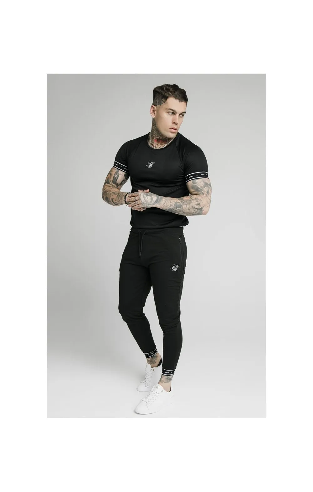 SikSilk Active Tech Tee - Black sold by Siksilk