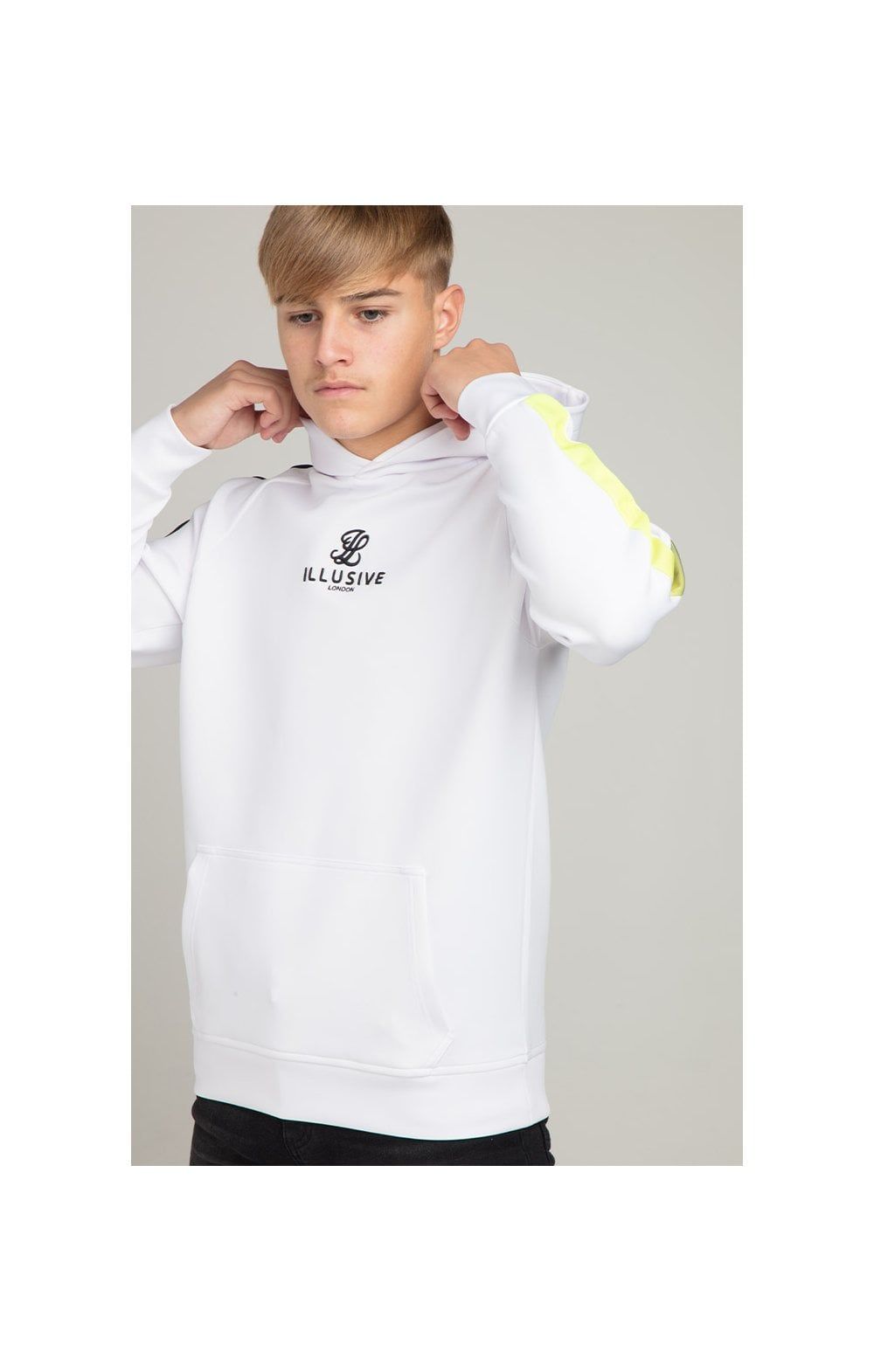 Illusive London Fade Panel Overhead Hoodie - White sold by Siksilk product image thumbnail 2
