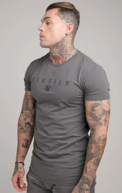 SikSilk Hybrid Pro Gym Tee - Dark Grey sold by Siksilk