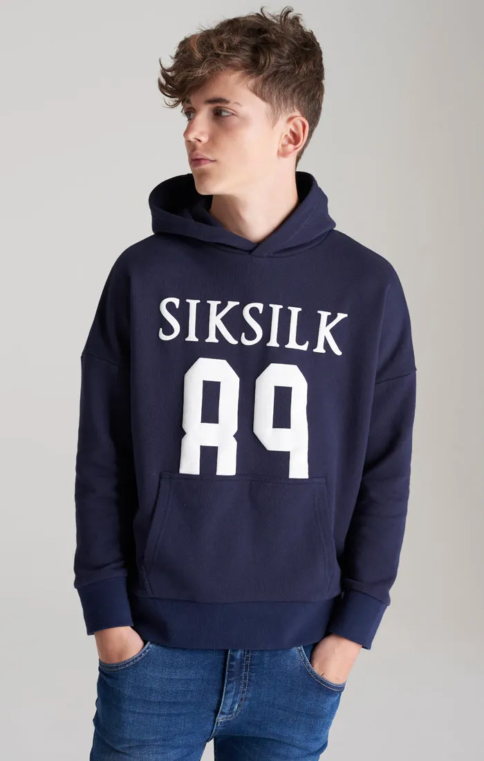 Boys Navy Relaxed Fit Hoodie sold by Siksilk