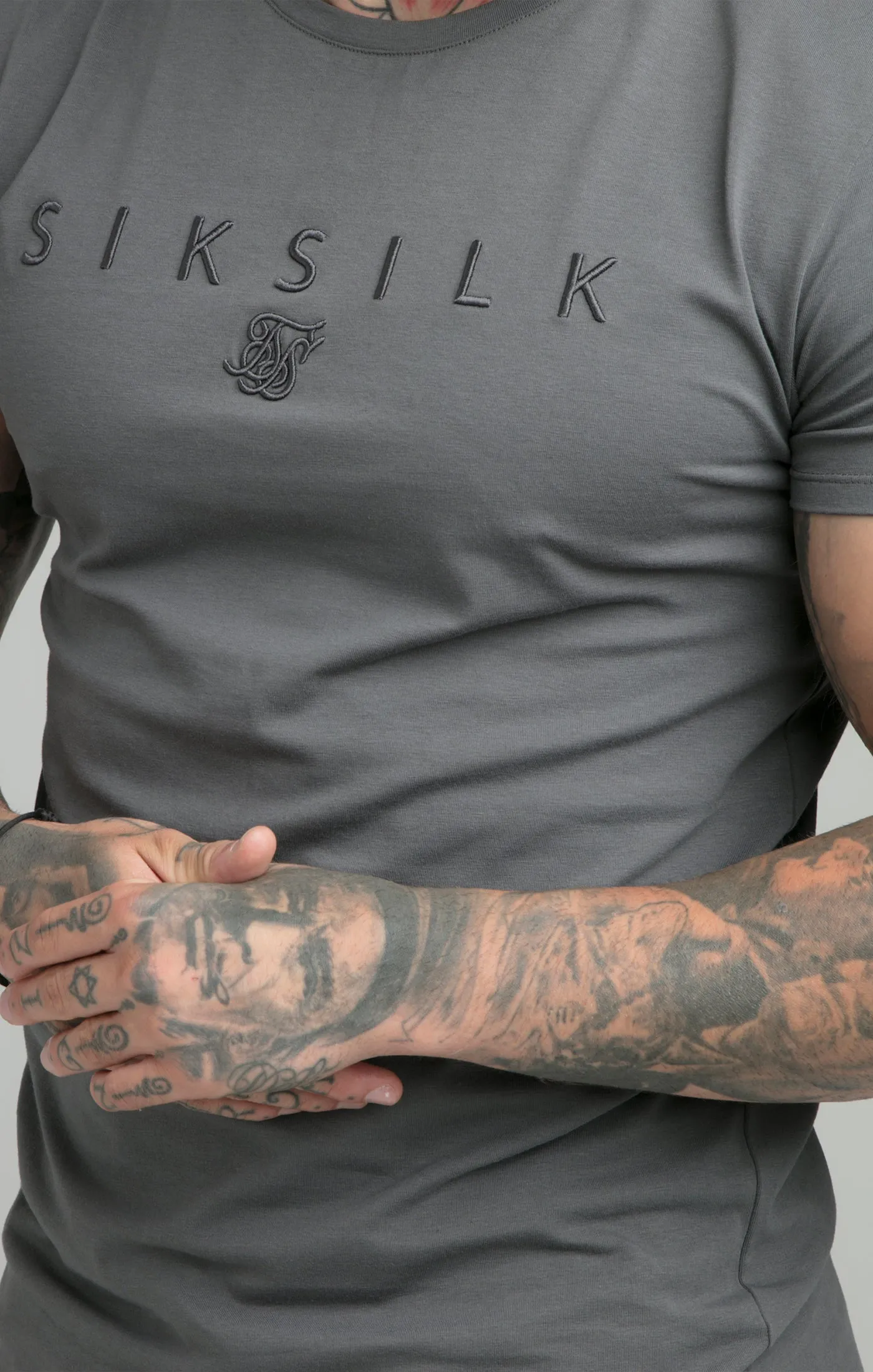 SikSilk Hybrid Pro Gym Tee - Dark Grey sold by Siksilk product image thumbnail 2