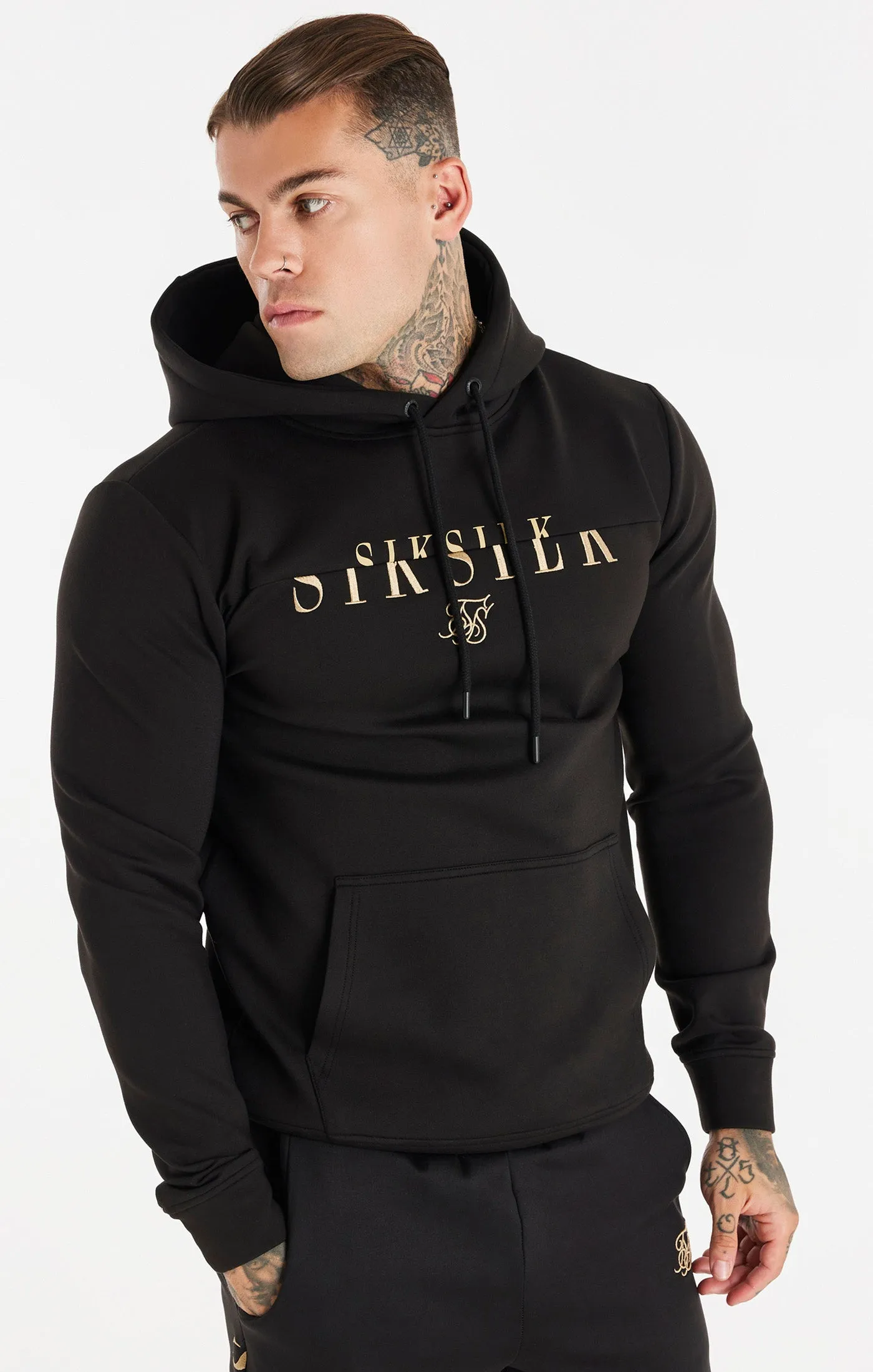 Black Overhead Hoodie sold by Siksilk