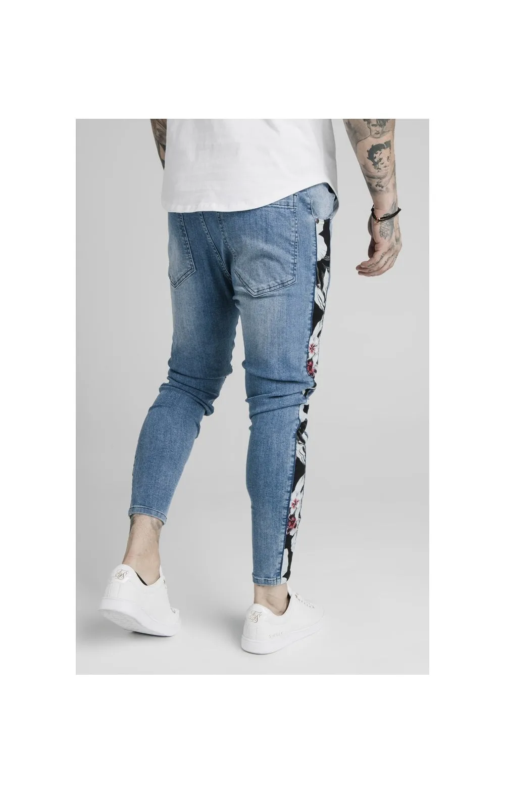 SikSilk Drop Crotch Side Panel Jeans - Midstone sold by Siksilk product image thumbnail 4