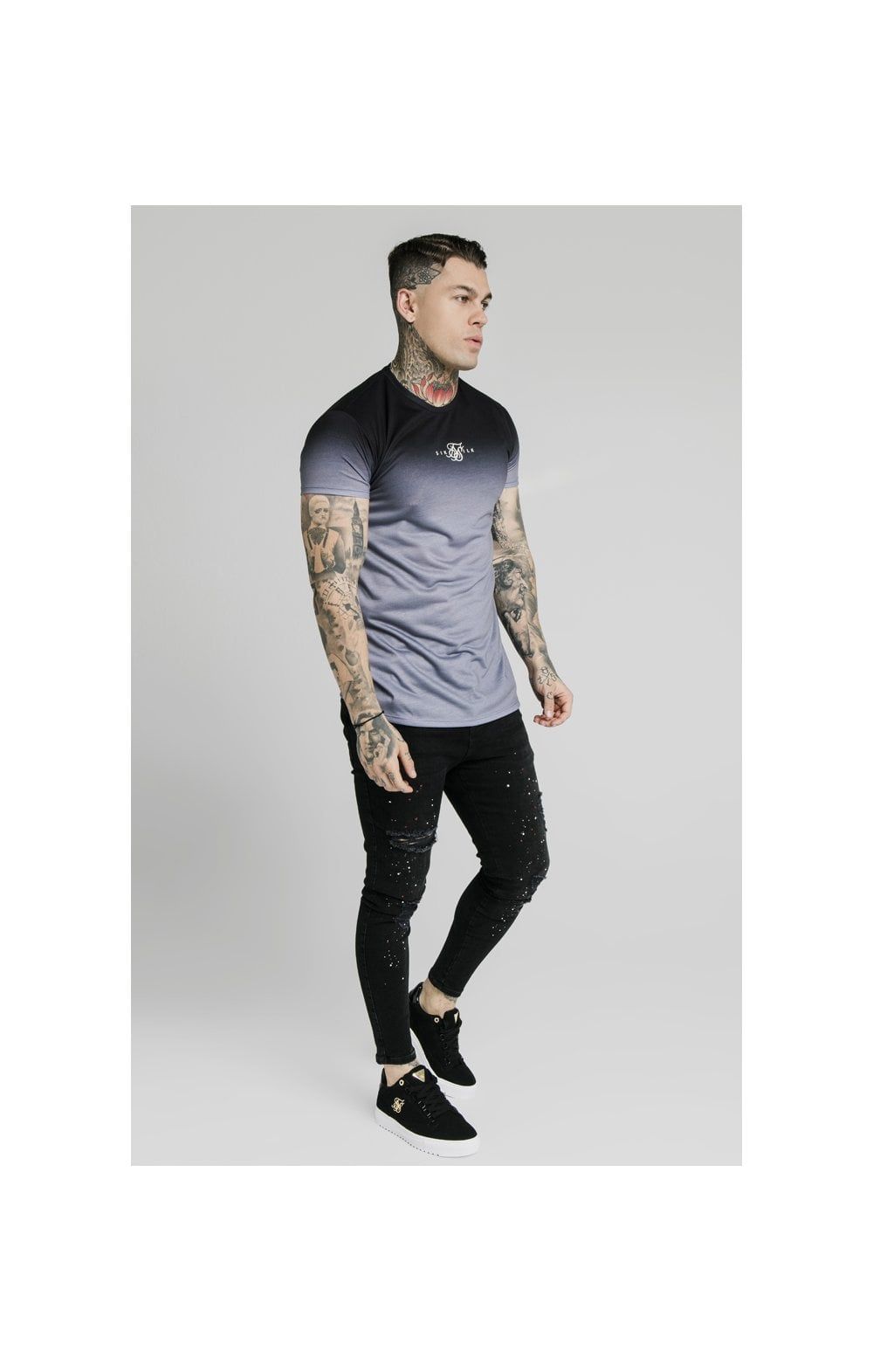 SikSilk High Fade Tee – Black & Grey sold by Siksilk product image thumbnail 3