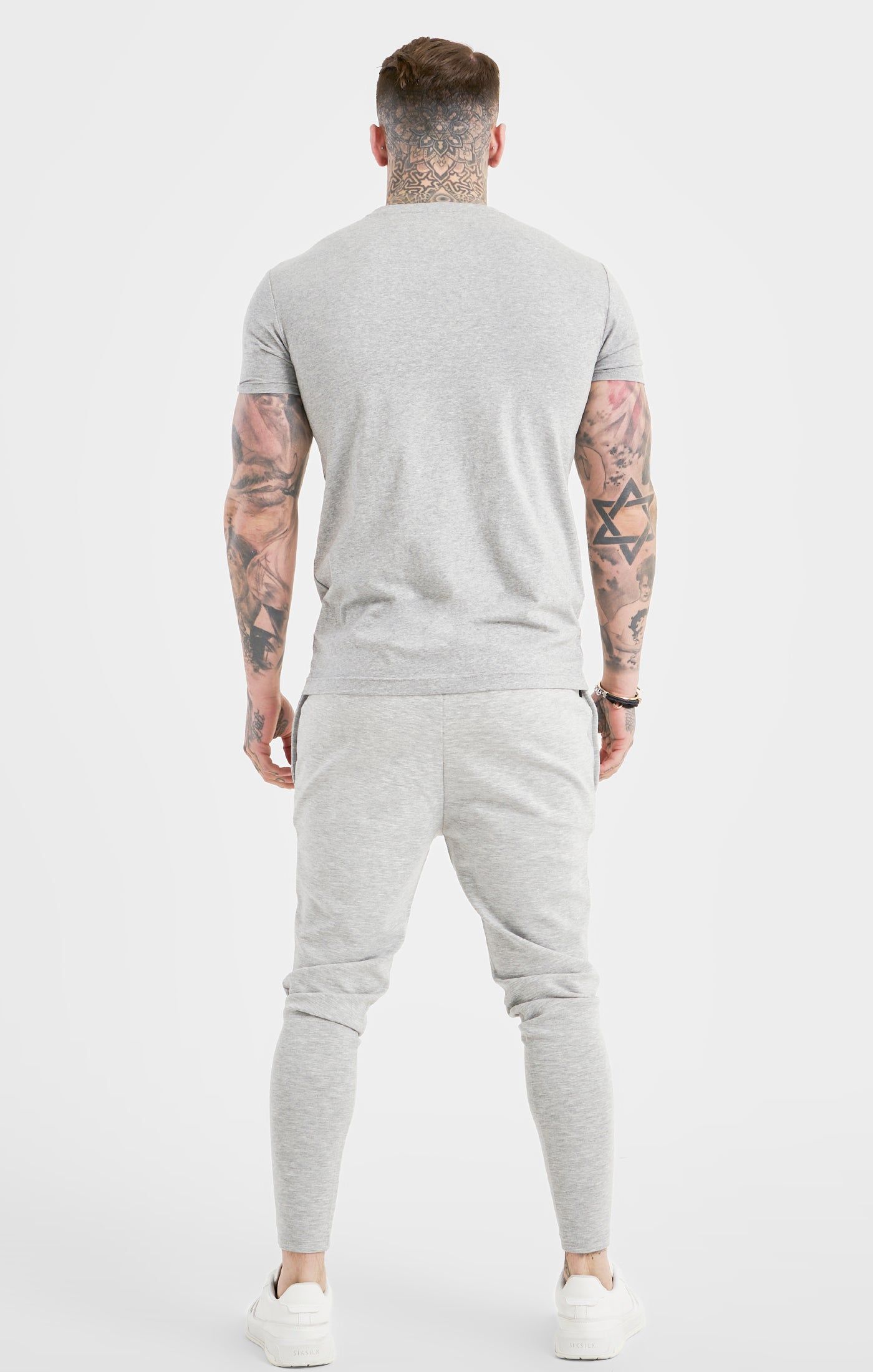 Grey Marl Sports Track Pant sold by Siksilk product image thumbnail 5