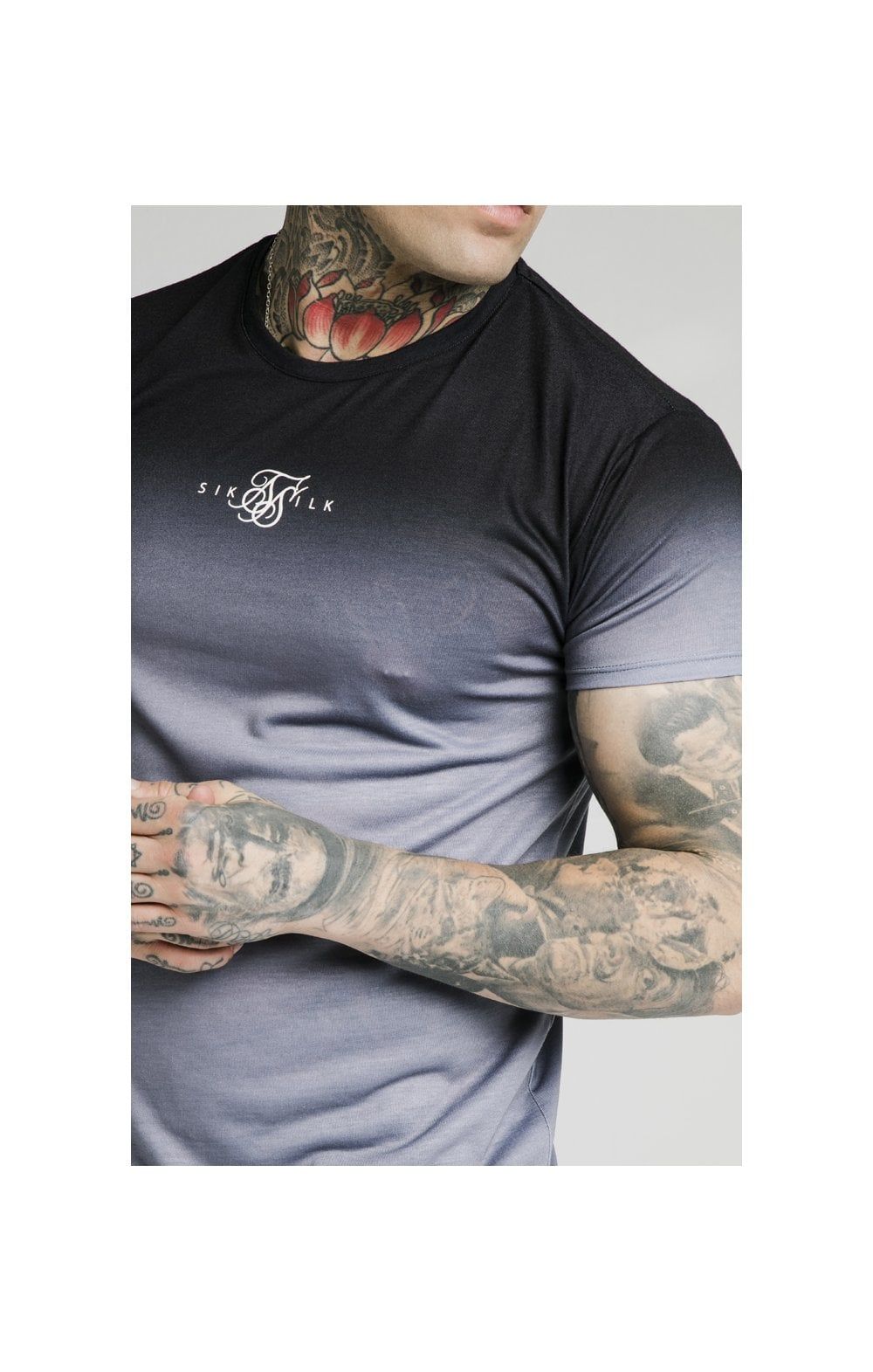 SikSilk High Fade Tee – Black & Grey sold by Siksilk product image thumbnail 2