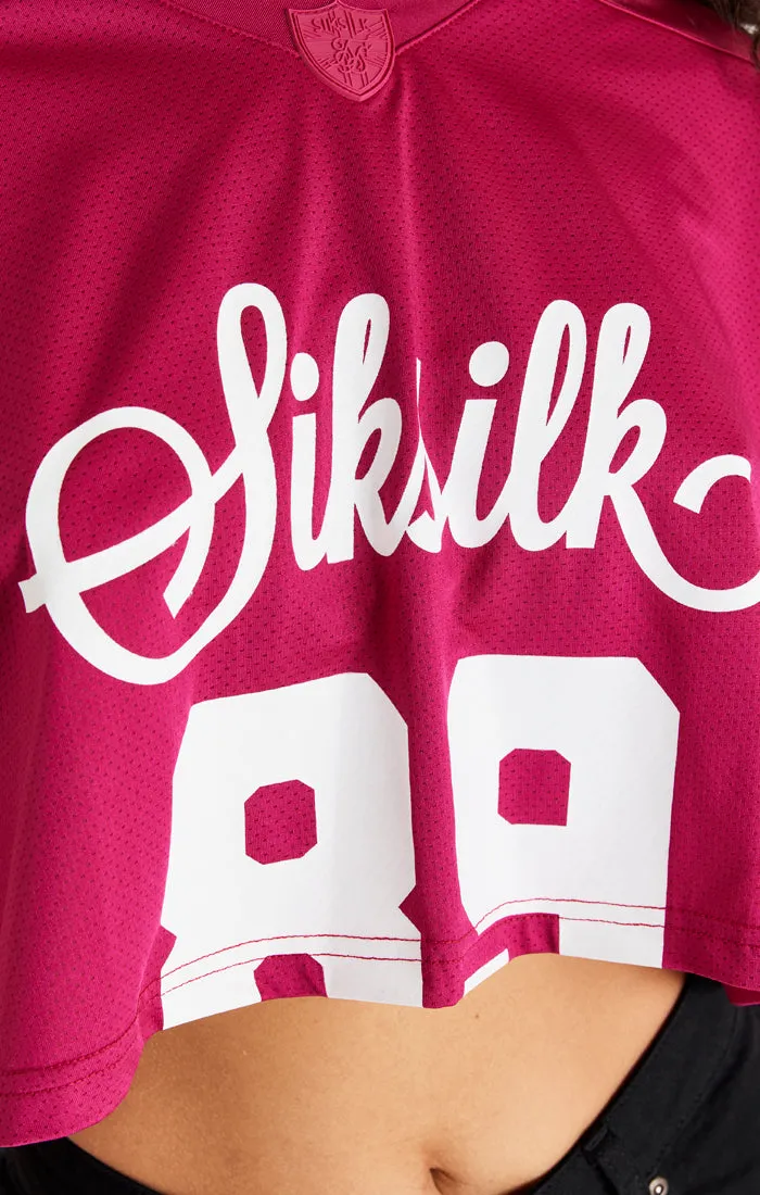 Pink Retro Football Crop Jersey sold by Siksilk product image thumbnail 2