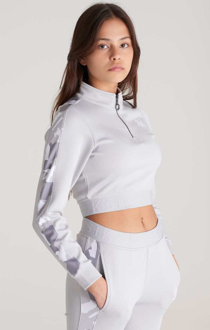 Girls Grey Camo Panelled Track Top sold by Siksilk product image thumbnail 2