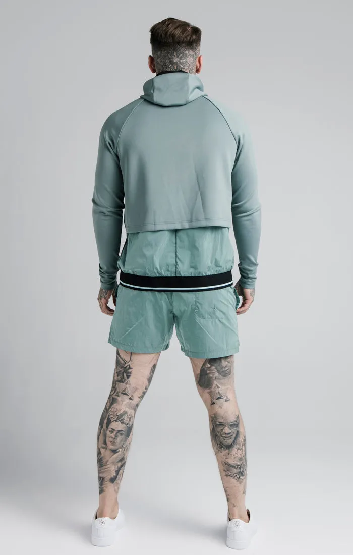 SikSilk Adapt Crushed Nylon Zip Through Hoodie - Pacific sold by Siksilk product image thumbnail 5