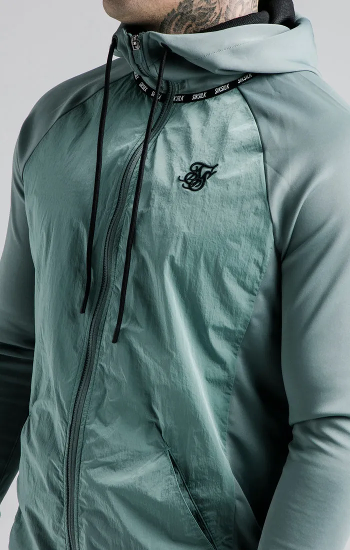 SikSilk Adapt Crushed Nylon Zip Through Hoodie - Pacific sold by Siksilk product image thumbnail 2