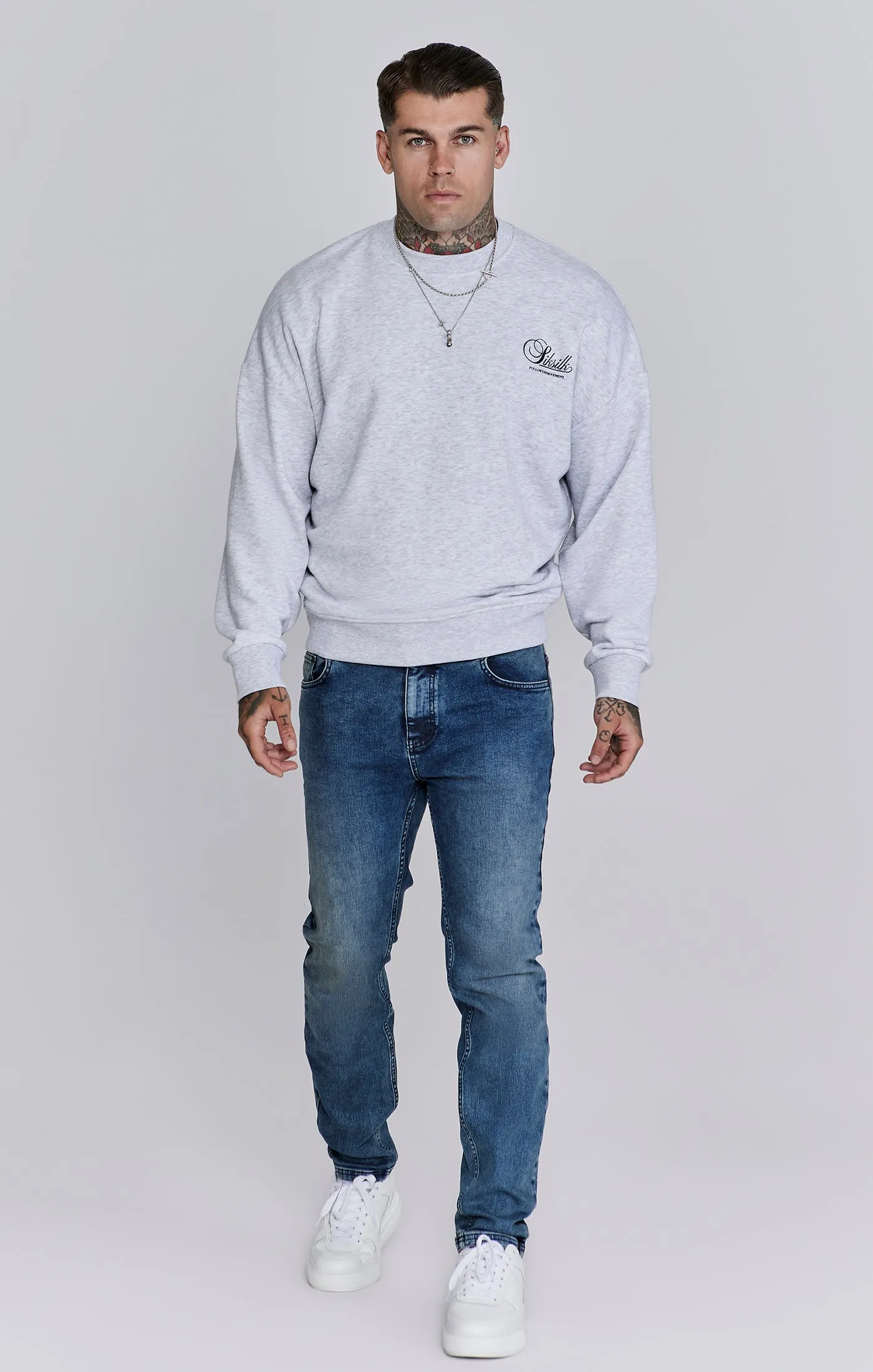 Snow Marl Graphic Sweater sold by Siksilk product image thumbnail 2