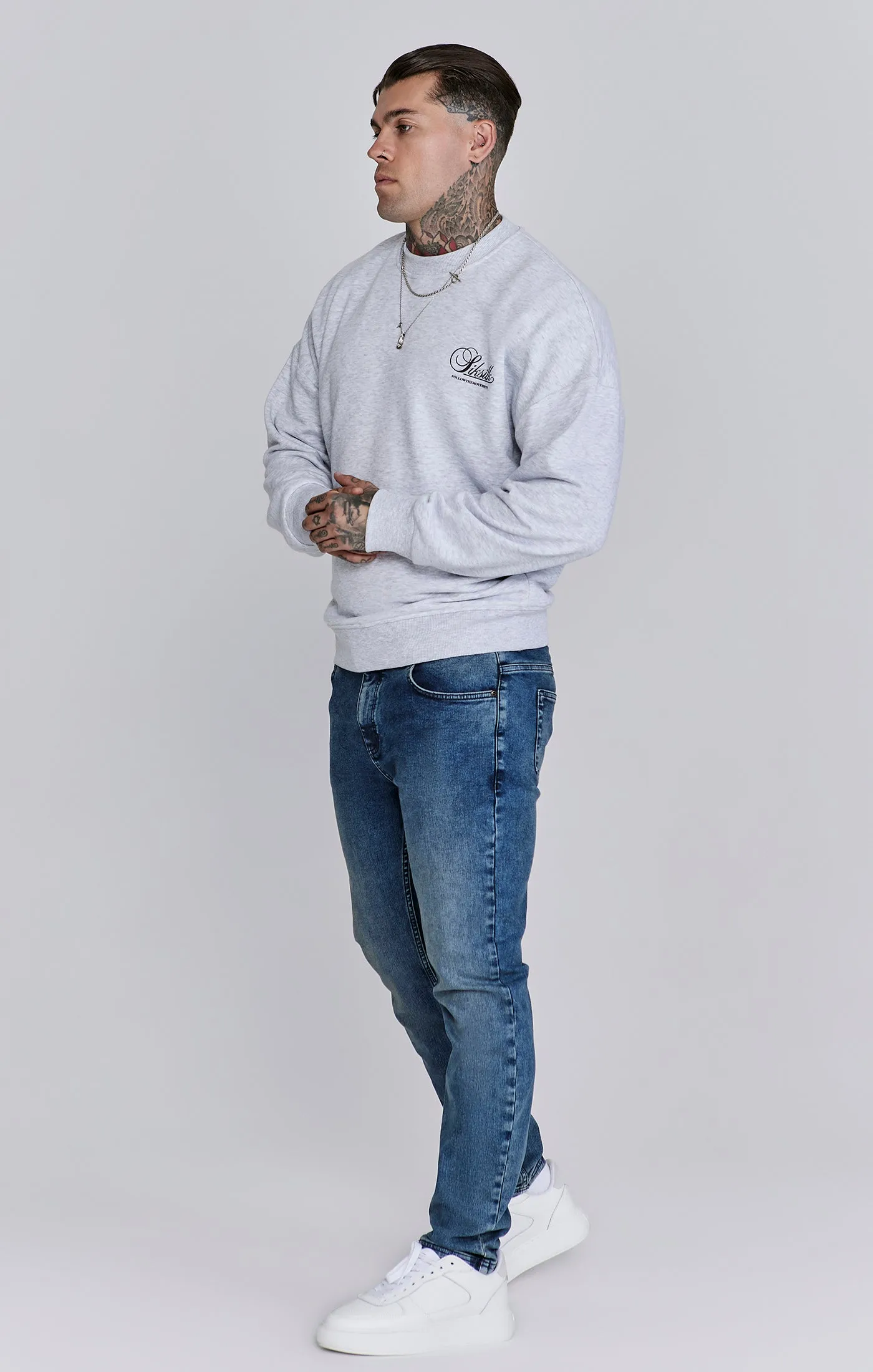 Snow Marl Graphic Sweater sold by Siksilk product image thumbnail 4