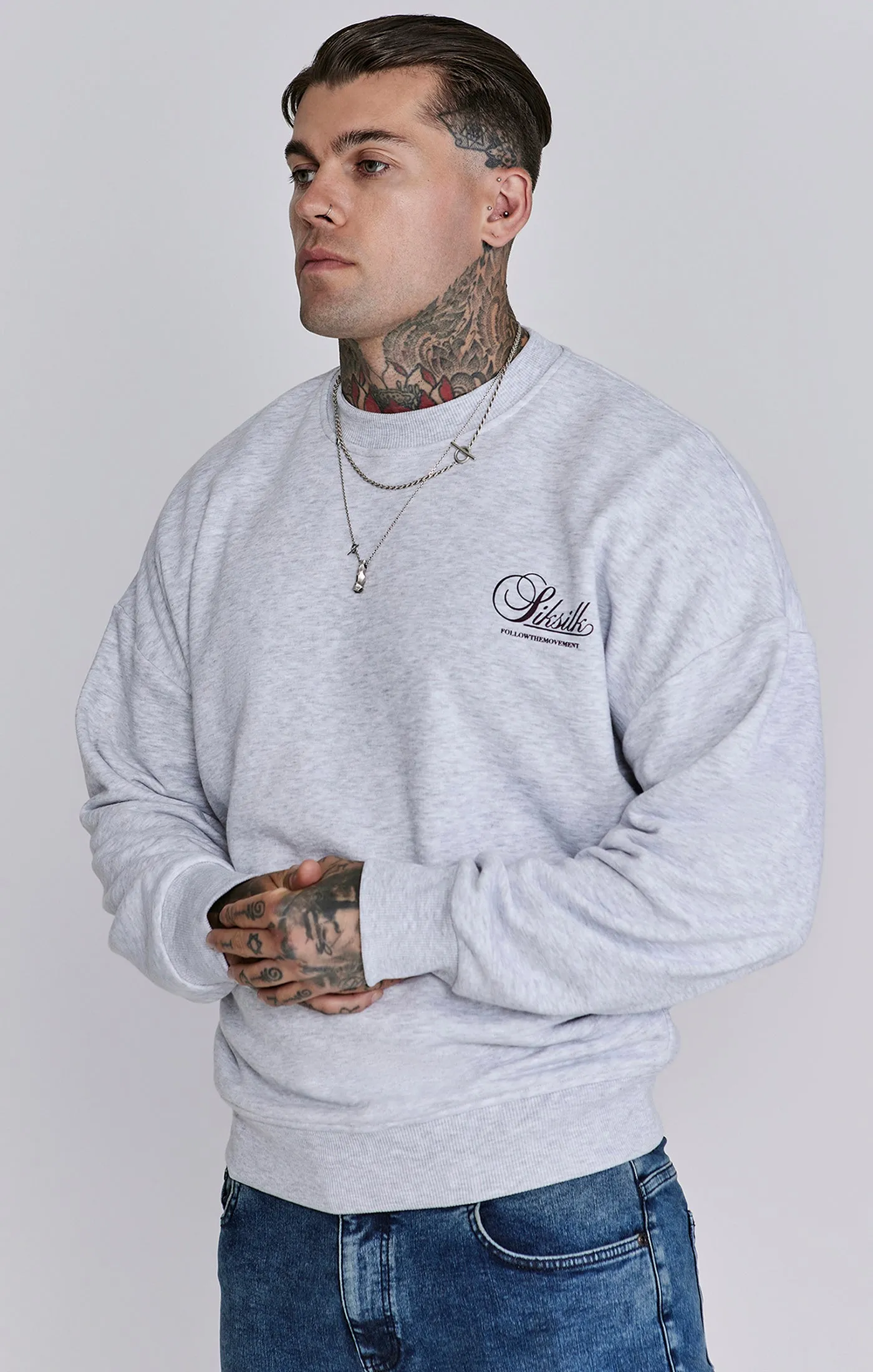 Snow Marl Graphic Sweater sold by Siksilk