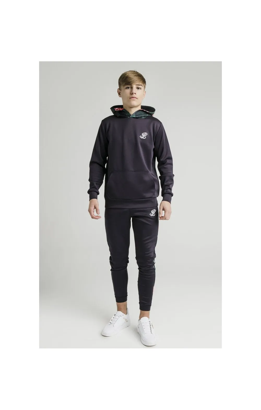 Illusive London Overhead Contrast Hoodie - Navy & Floral sold by Siksilk product image thumbnail 3