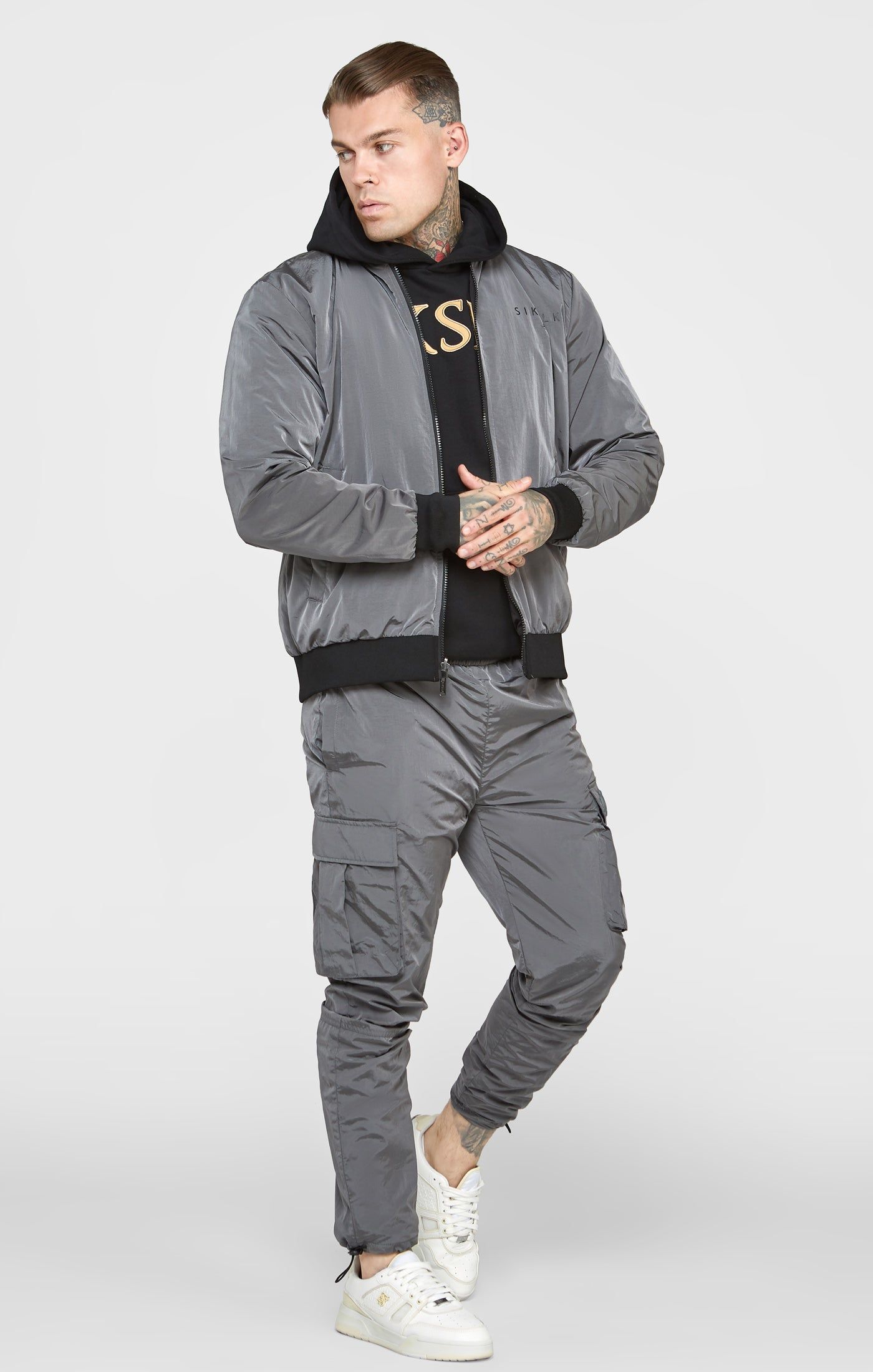 Black Reversible Bomber sold by Siksilk product image thumbnail 4